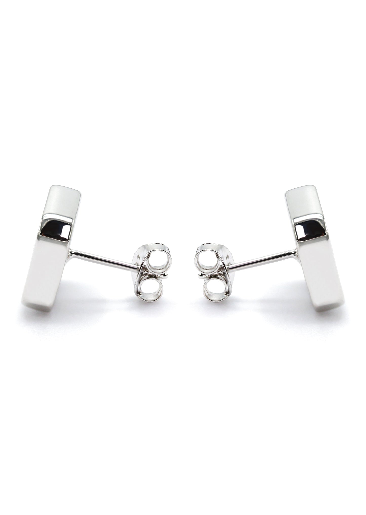 Mens Jewelry - Silver Micro Pave Iced Out VVS Earrings for Men | Appx. 3.5 Grams