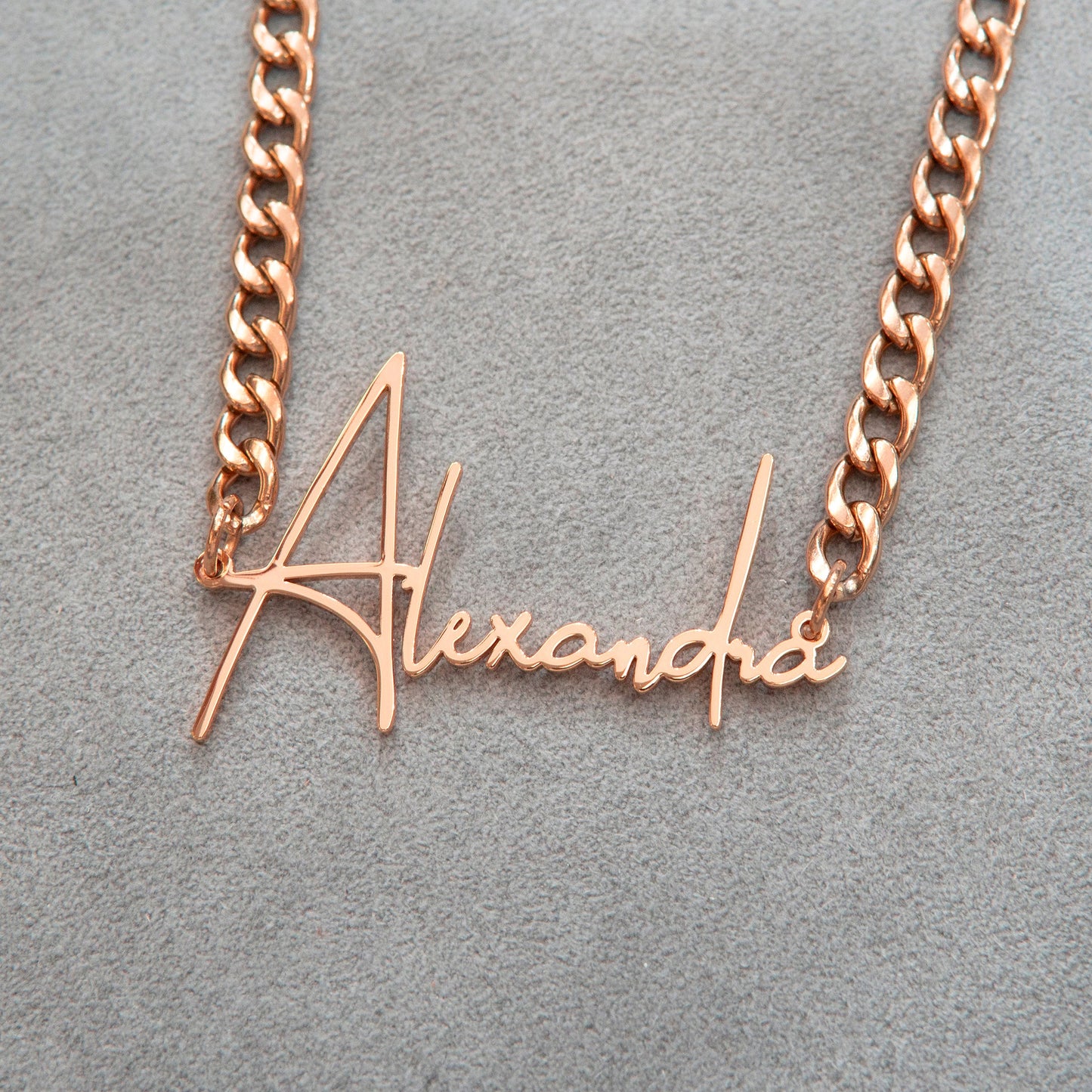 Women Jewelry - Rose Gold Name Necklace | Style # N31