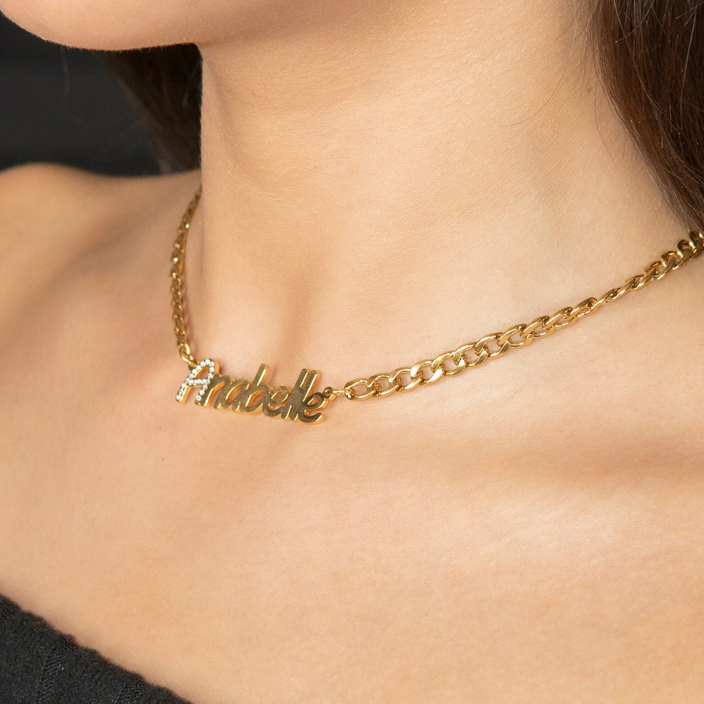 Women Jewelry - Iced Out VVS Name Necklace | Style # N44