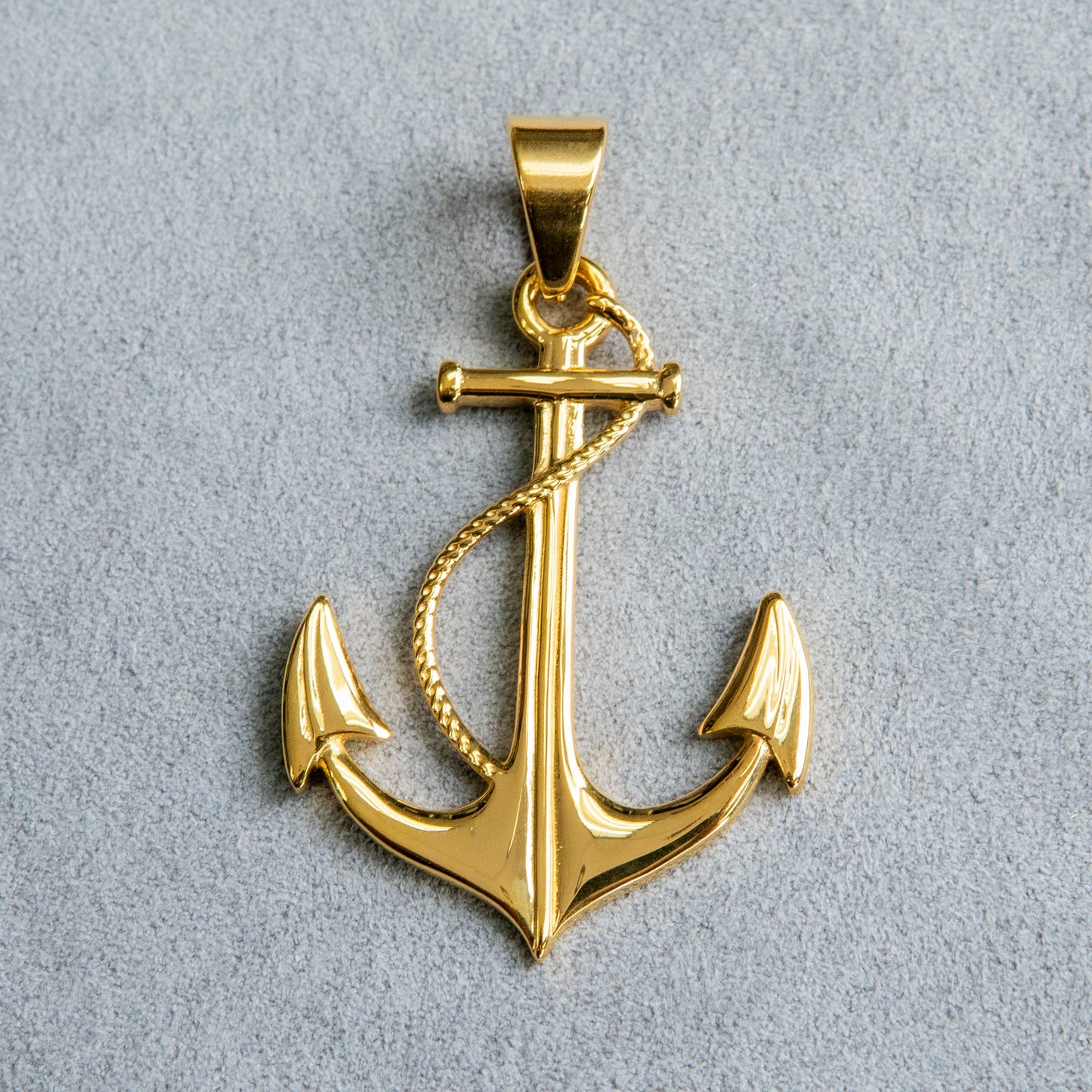 Mens Jewelry - 14K Gold Anchor Necklace | Appx. 9 Grams