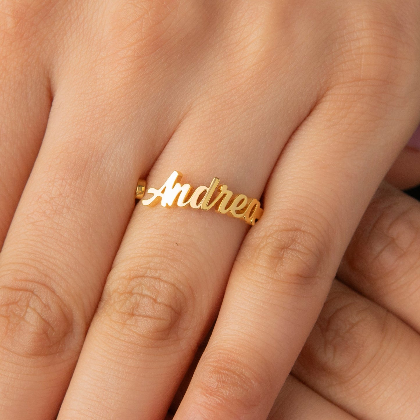 Women Jewelry - Gold Name Ring | Style # R35