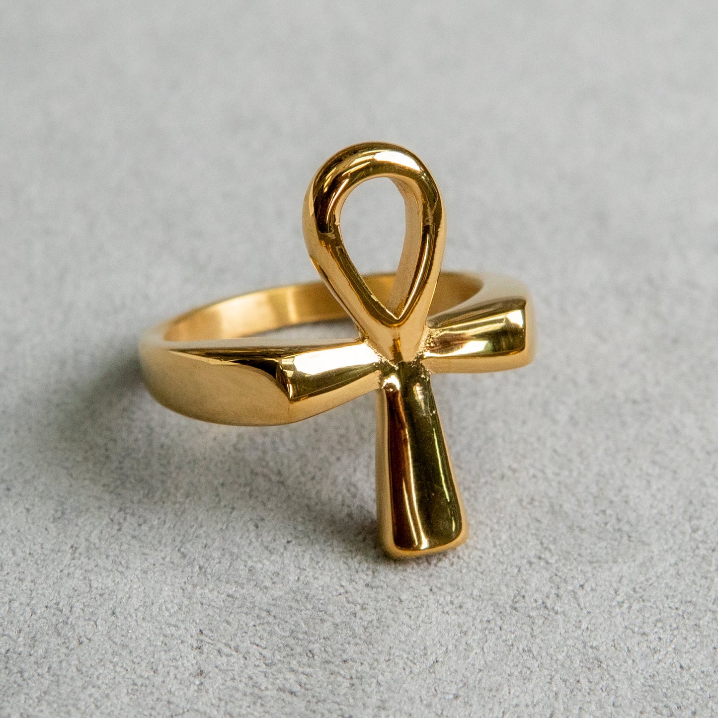 Mens Jewelry - Ankh Gold Pinky Ring | 7.7 Grams