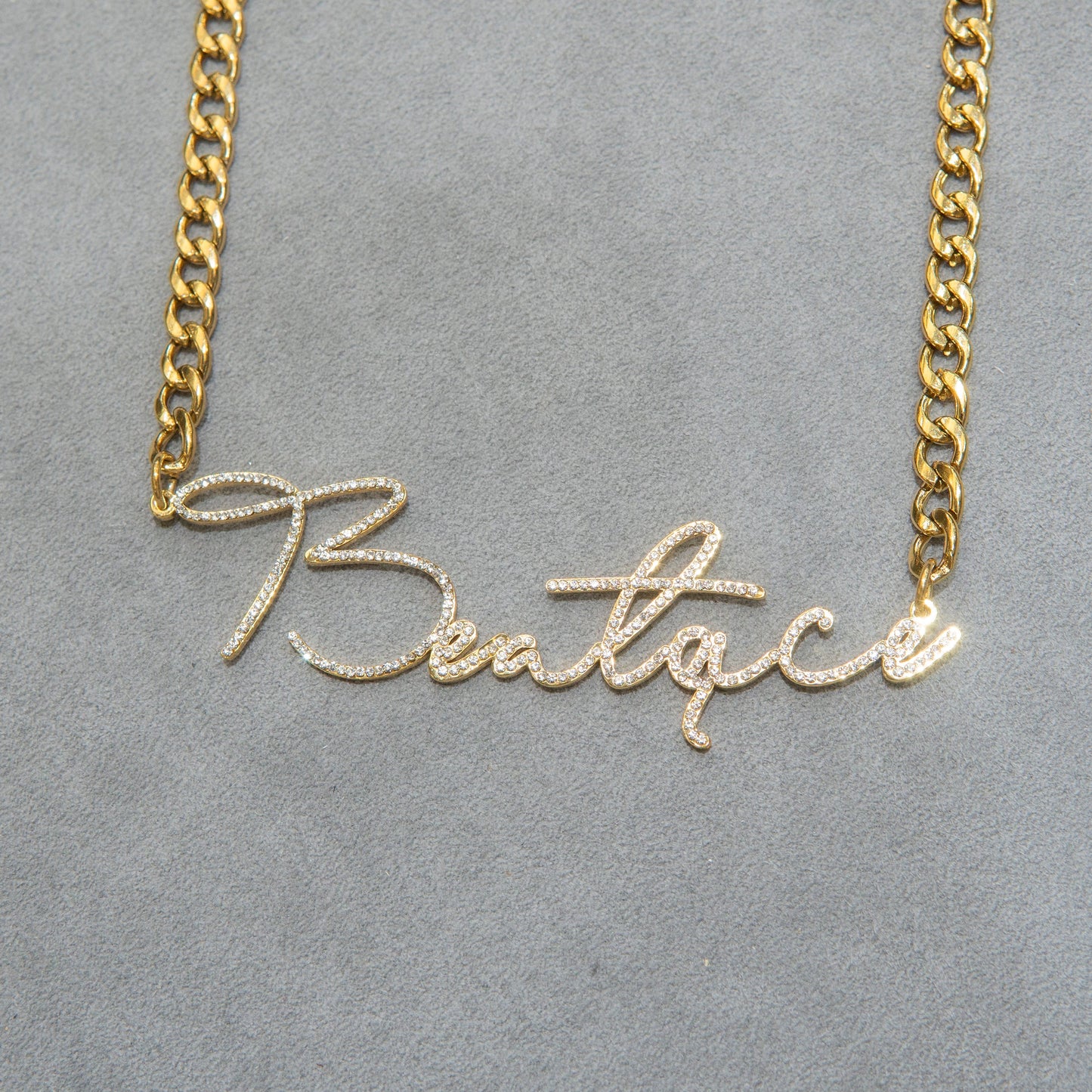 Women Jewelry - Iced Out VVS Name Necklace | Style # N39