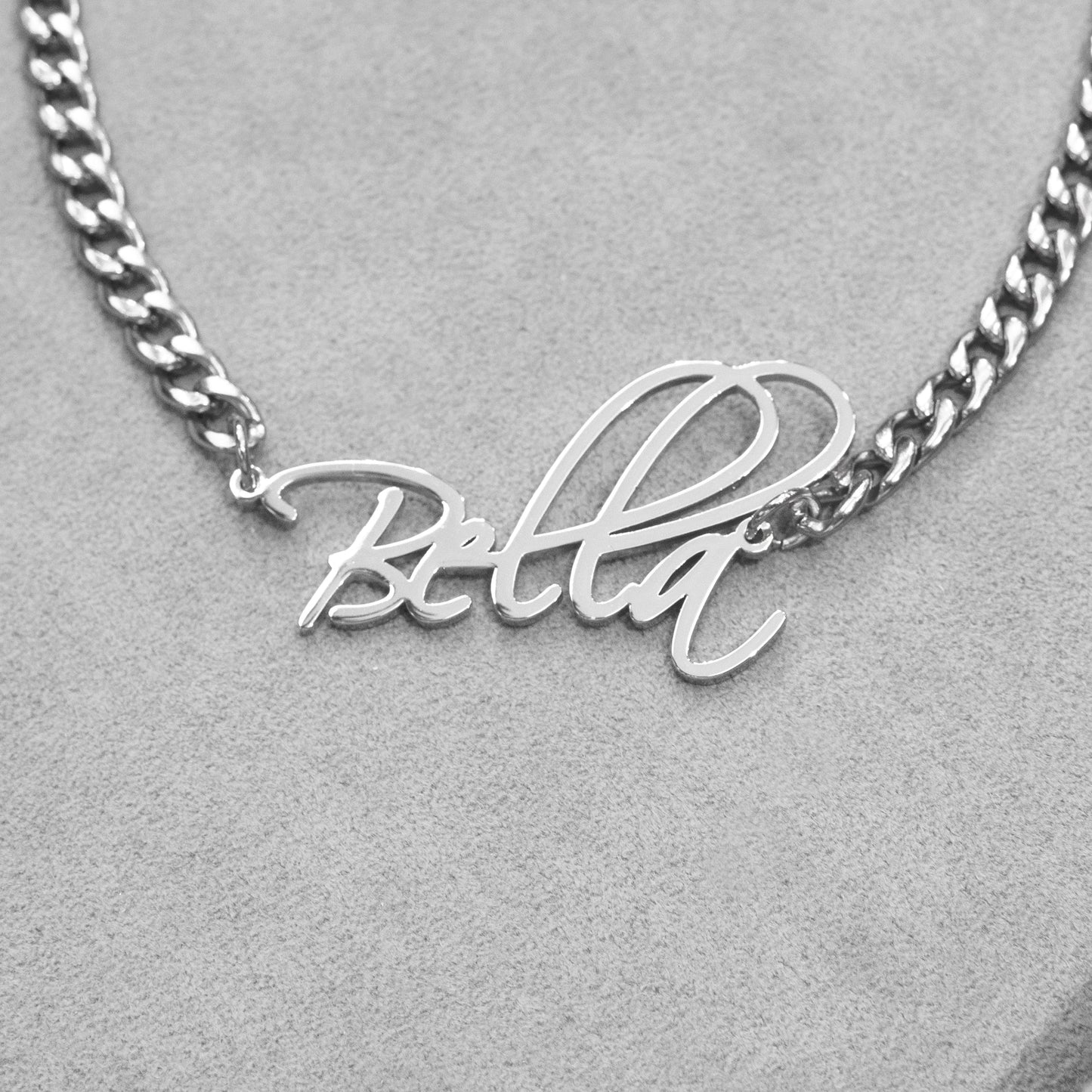 Women Jewelry - White Gold Name Necklace | Style # N37
