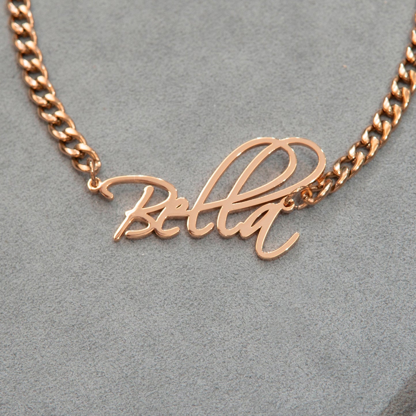 Women Jewelry - Rose Gold Name Necklace | Style # N37