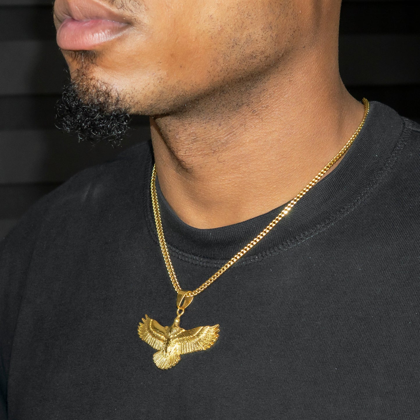Mens Jewelry - 14K Gold Eagle Necklace | Appx. 17 Grams