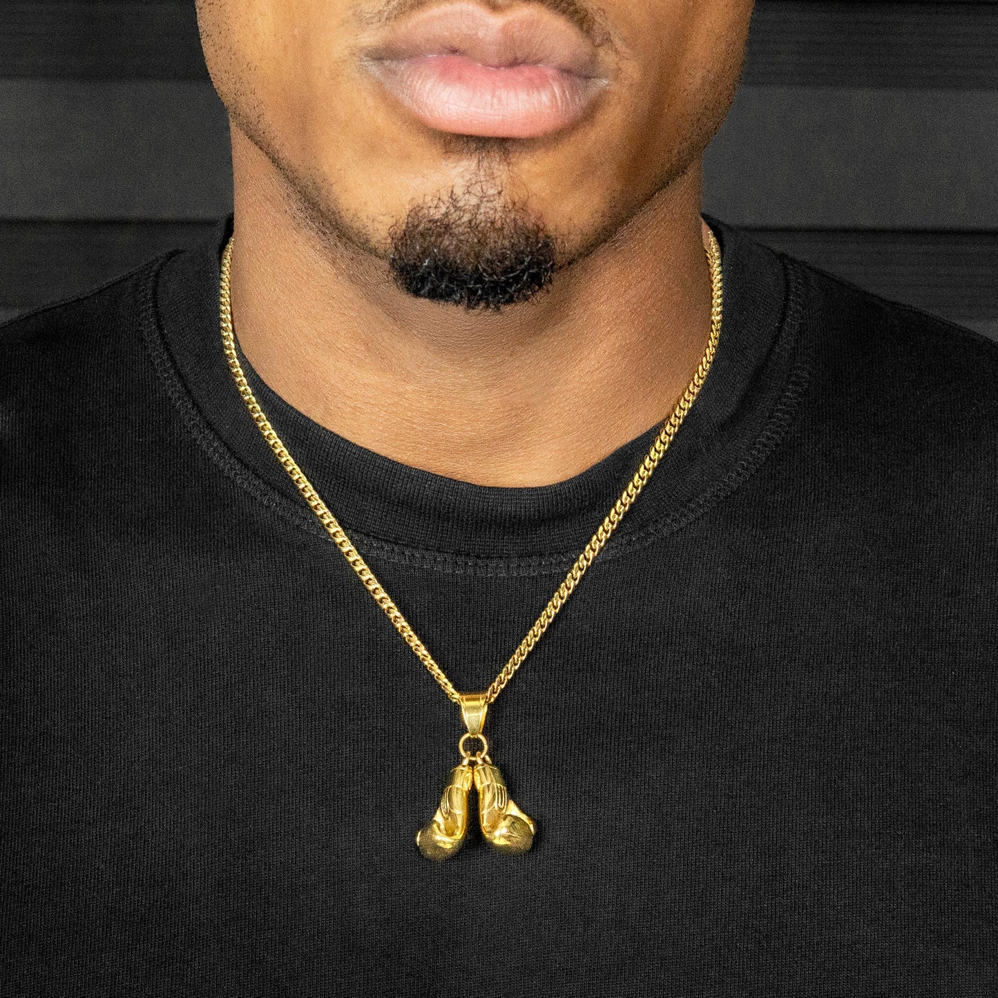 Mens Jewelry - 14K Gold Boxing Gloves Necklace | Appx. 20 Grams