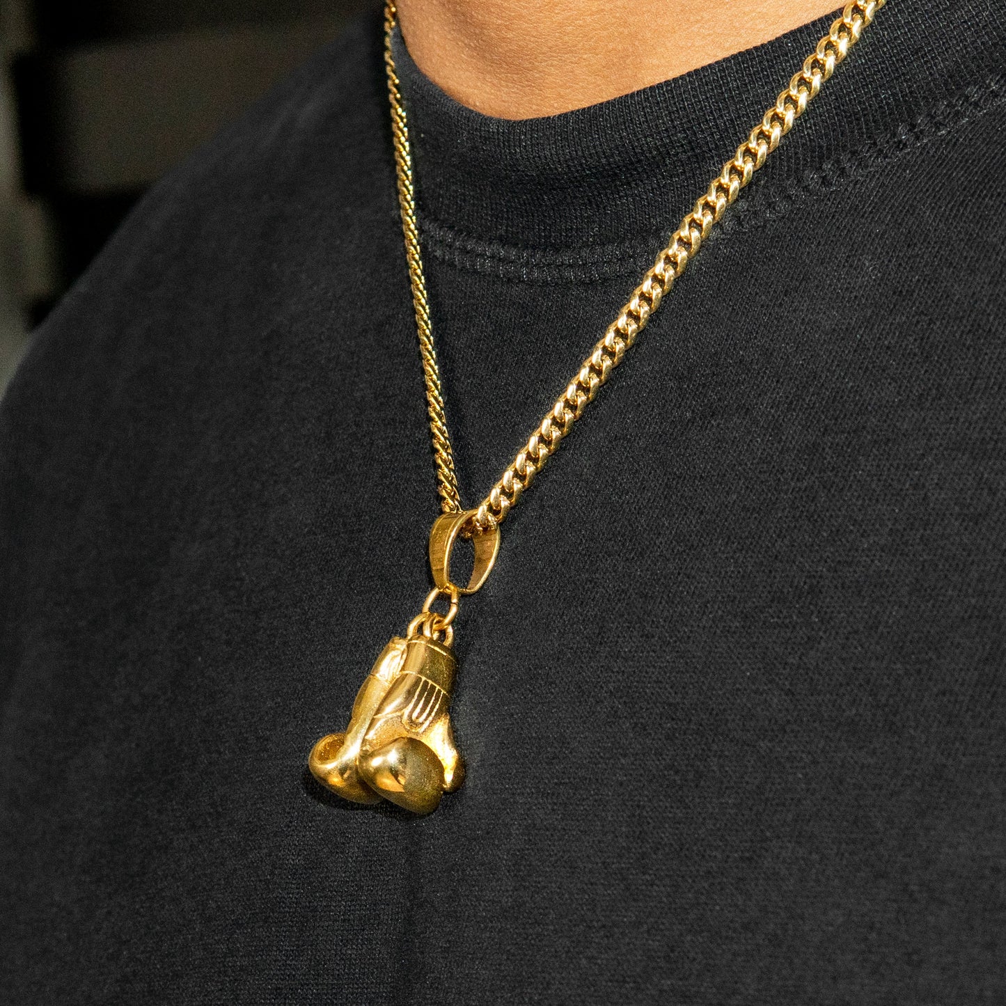 Mens Jewelry - 14K Gold Boxing Gloves Necklace | Appx. 20 Grams