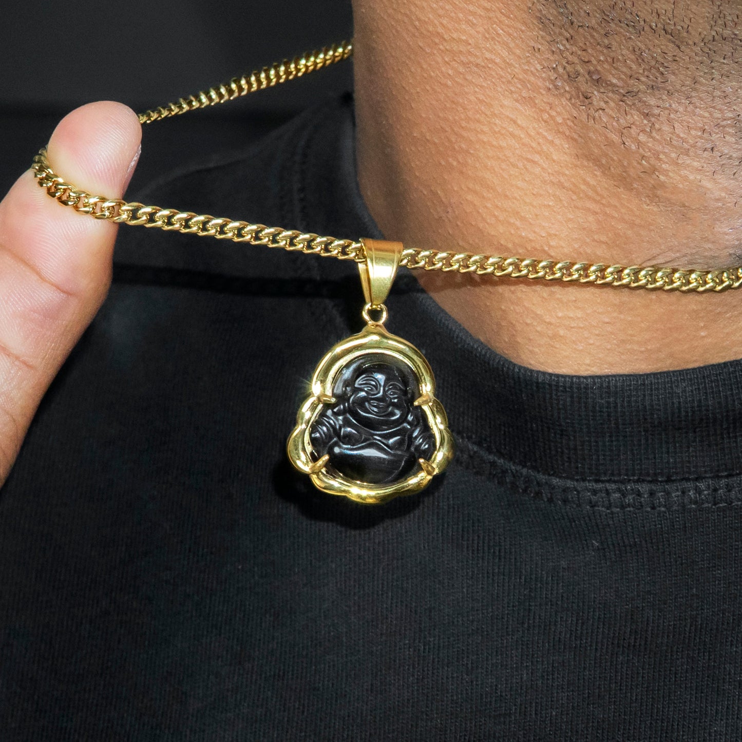 Mens Jewelry - 14K Gold Buddha Necklace | Appx. 12 Grams