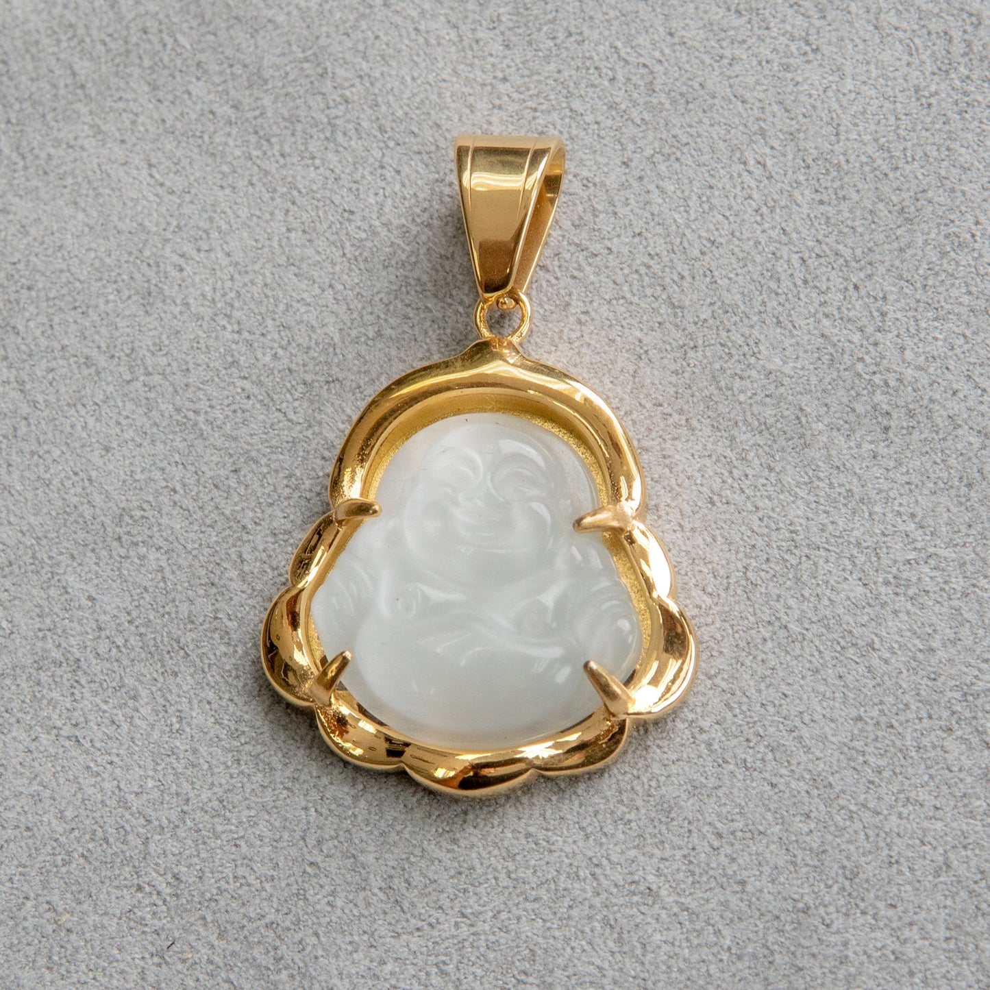 Mens Jewelry - 14K Gold Buddha Necklace | Appx. 13 Grams