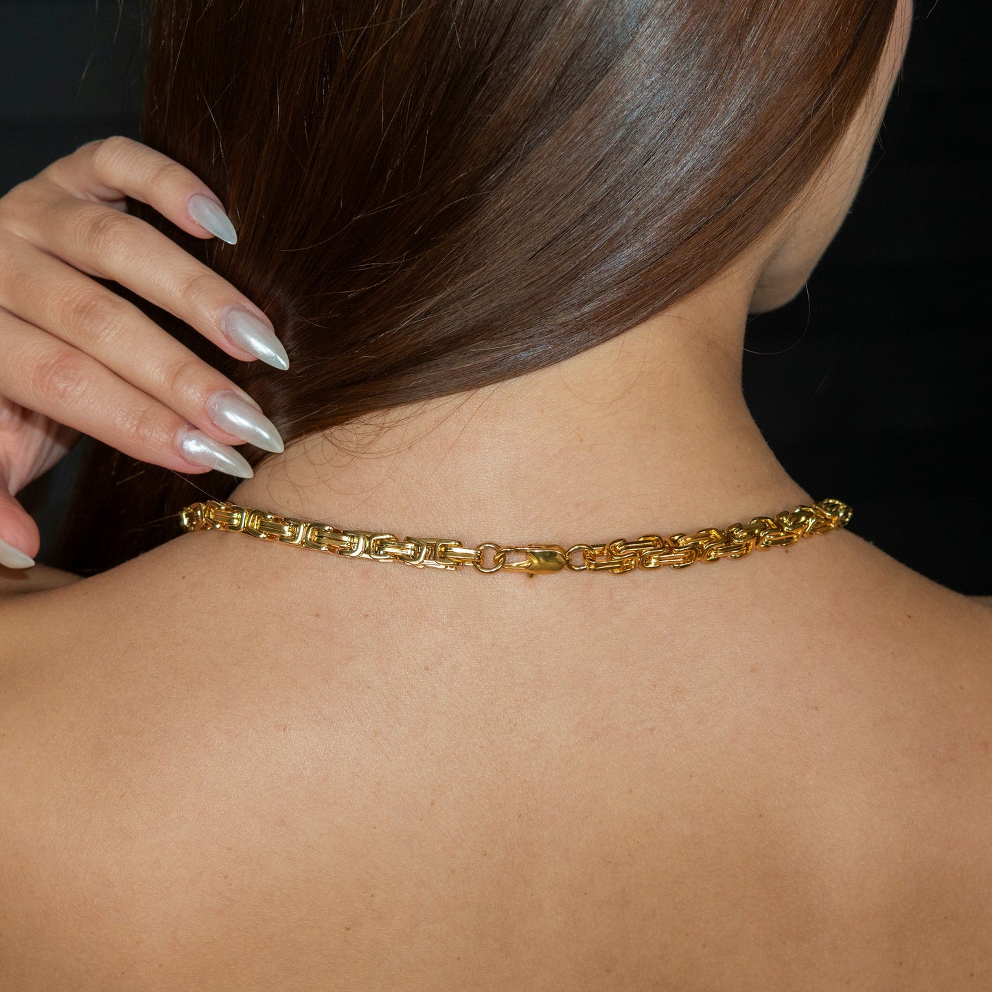 Womens Jewelry - 14K Yellow Gold Byzantine Chain