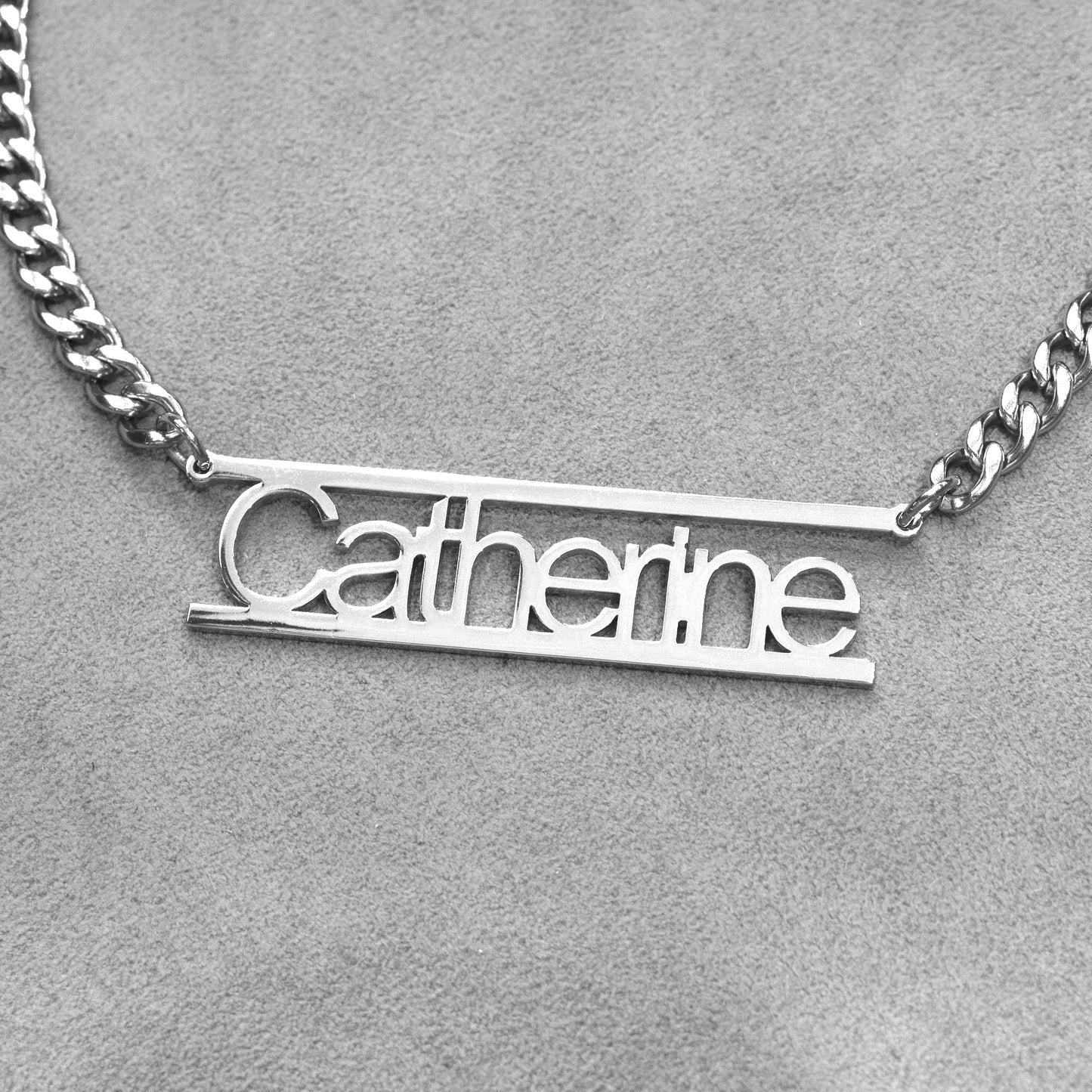 Women Jewelry - White Gold Name Necklace | Style # N15