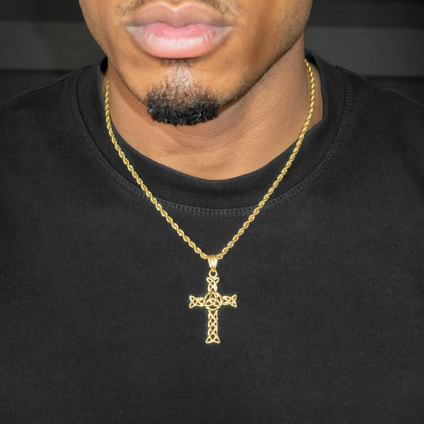 Mens Jewelry - 14K Gold Cross Necklace | Appx. 6 Grams
