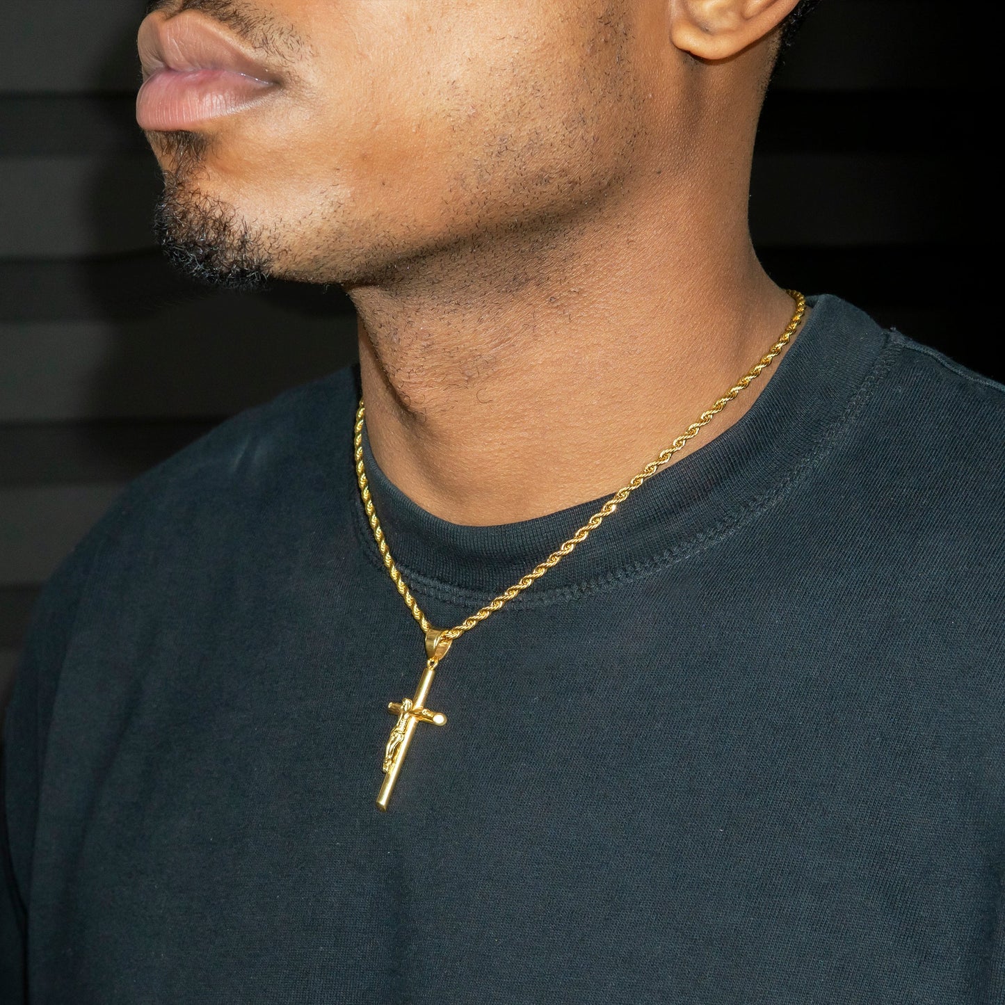 Mens Jewelry - 14K Gold Crucifix Necklace | Appx. 6 Grams