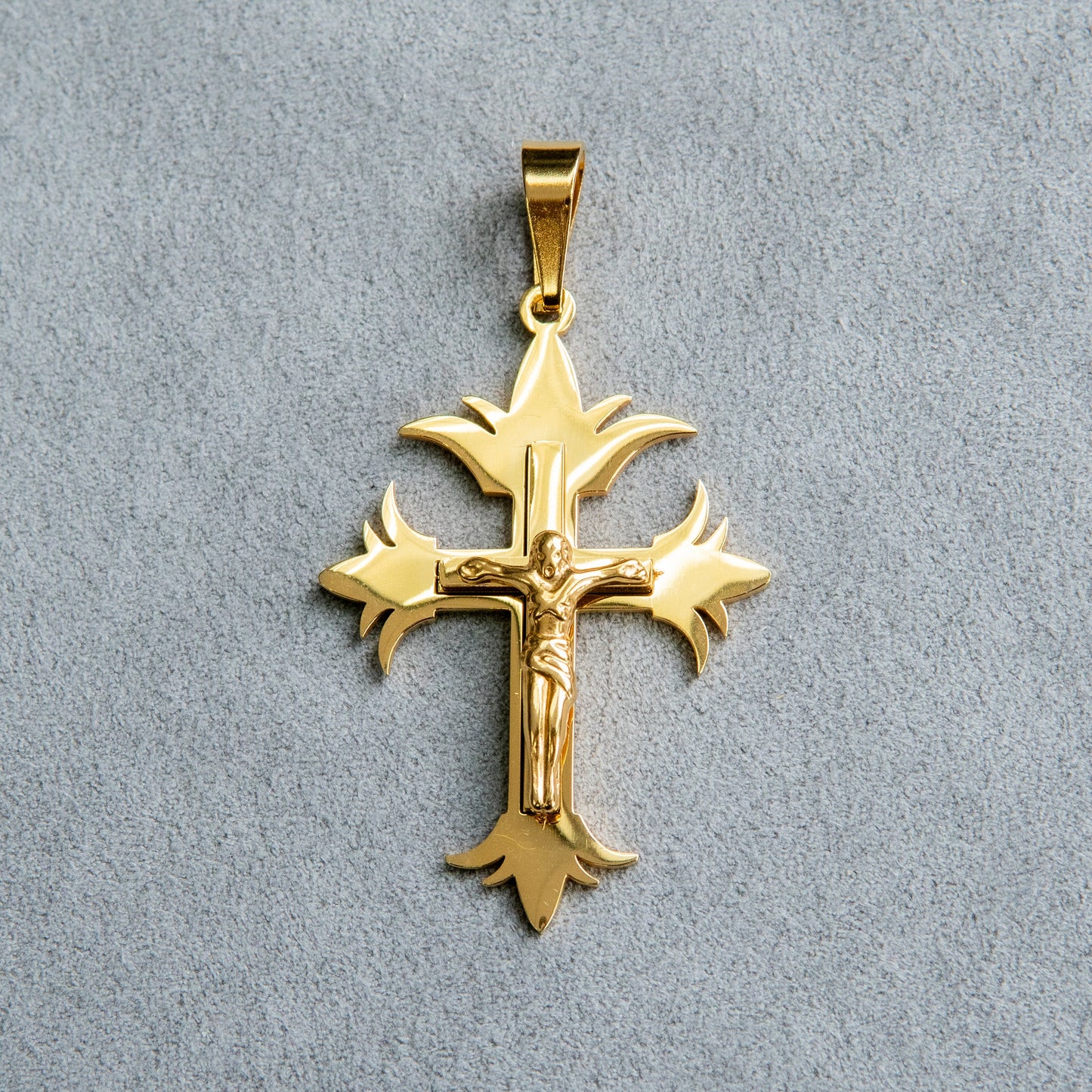 Mens Jewelry - 14K Gold Big Crucifix Necklace | Appx. 9 Grams