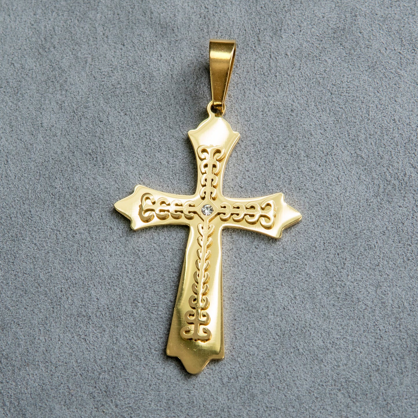 Mens Jewelry - 14K Gold Cross Necklace | Appx. 11 Grams