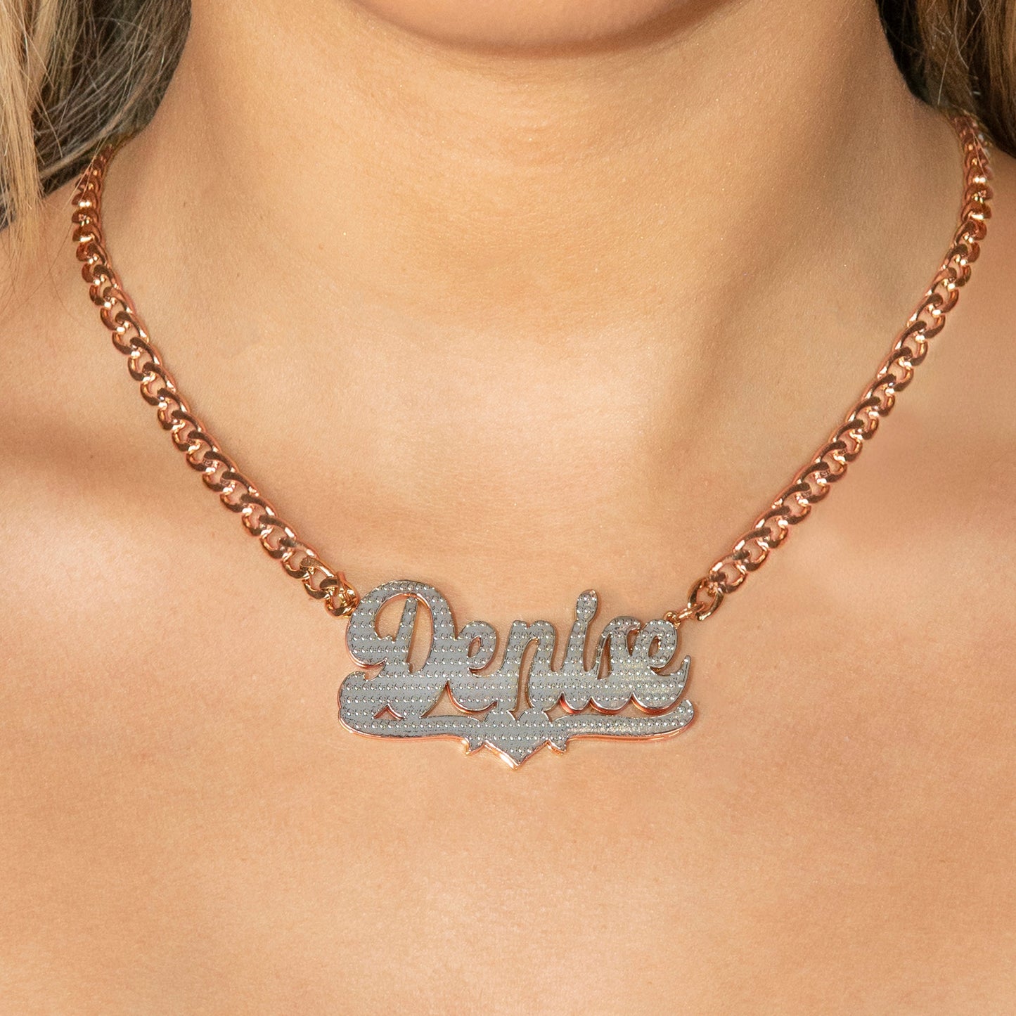 Women Jewelry - Rose Gold Name Necklace | Style # N16