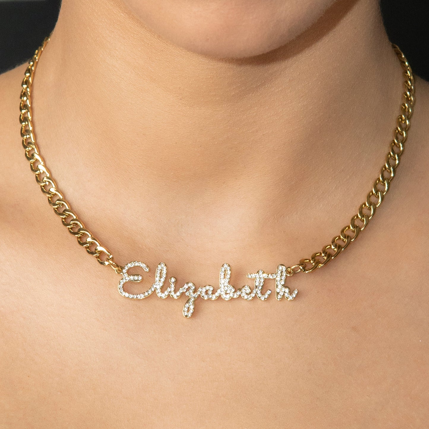 Women Jewelry - Iced Out VVS Name Necklace | Style # N18