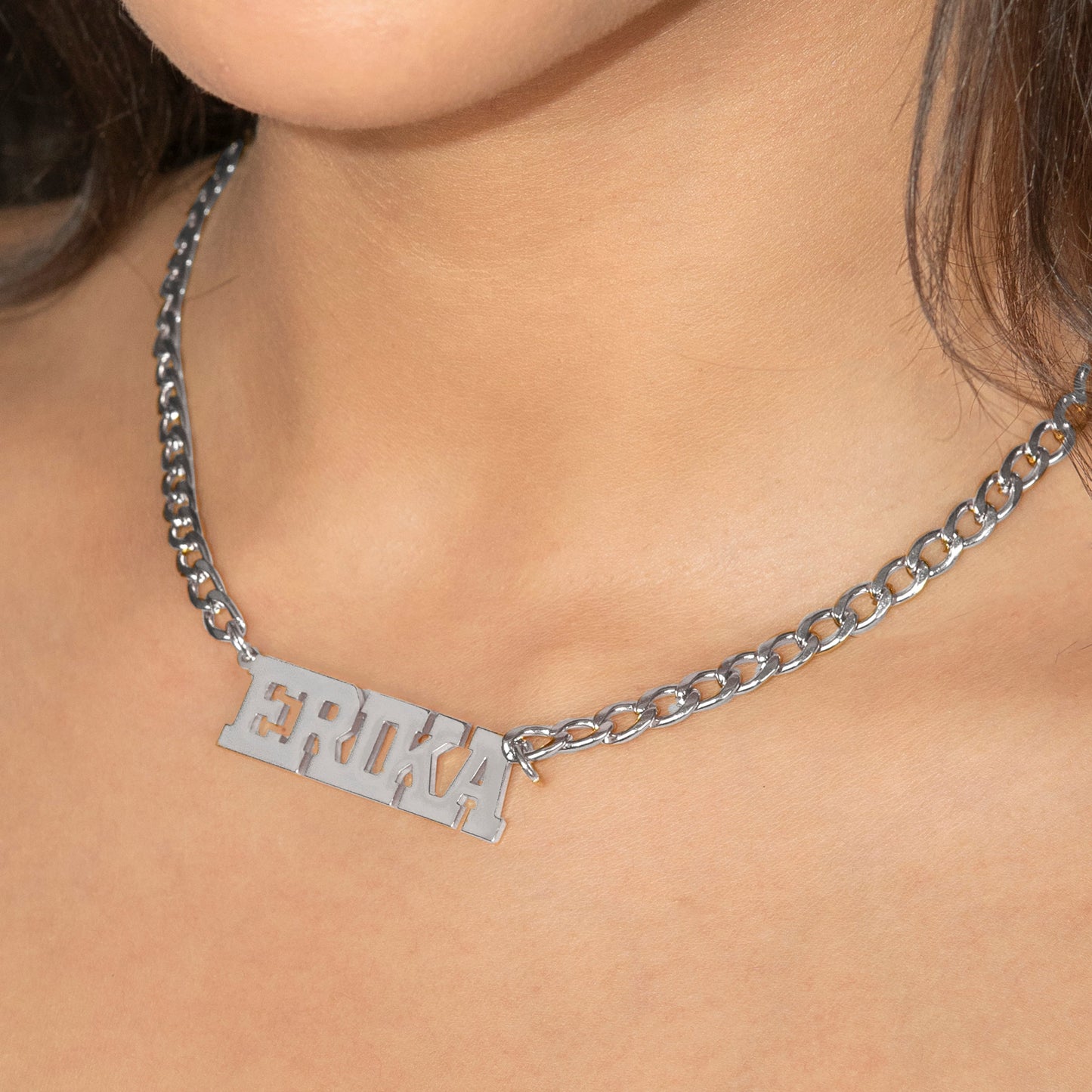 Women Jewelry - White Gold Name Necklace | Style # N07