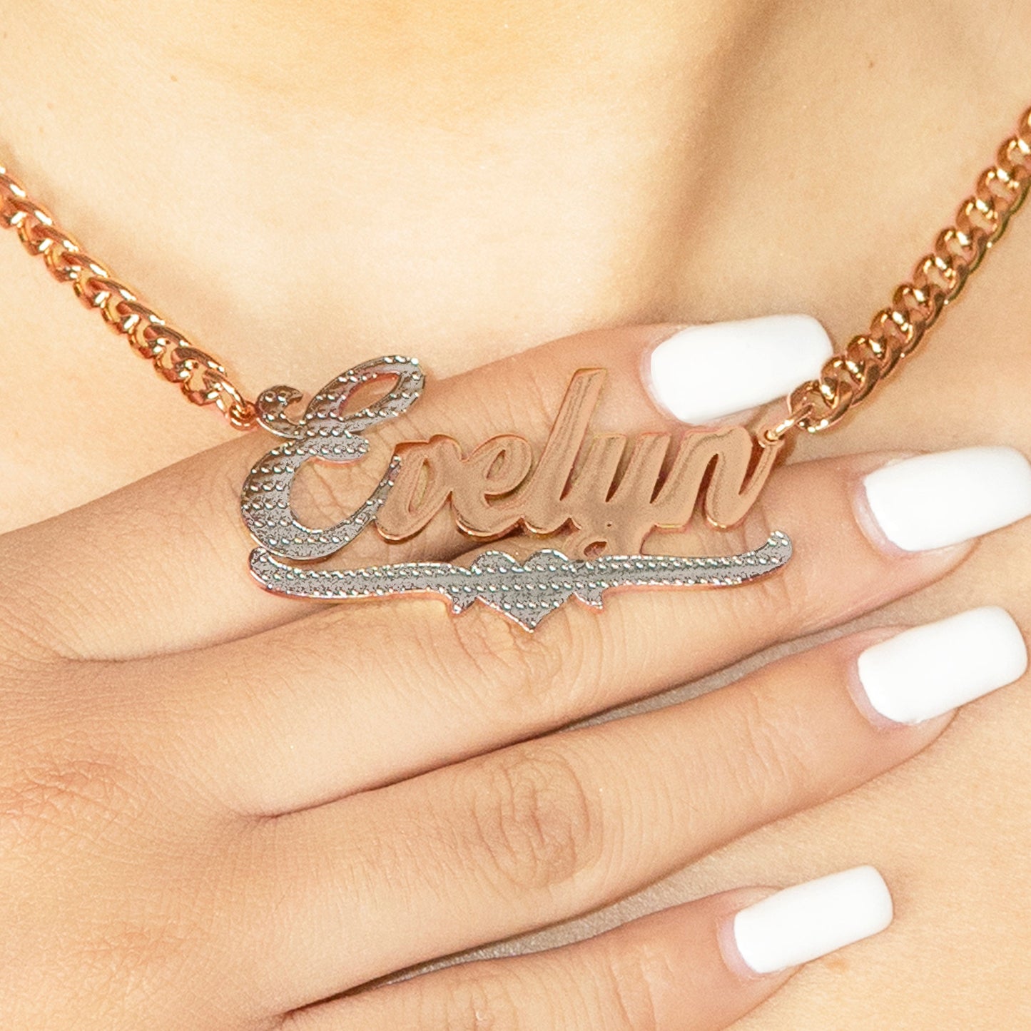 Women Jewelry - Rose Gold Name Necklace | Style # N19
