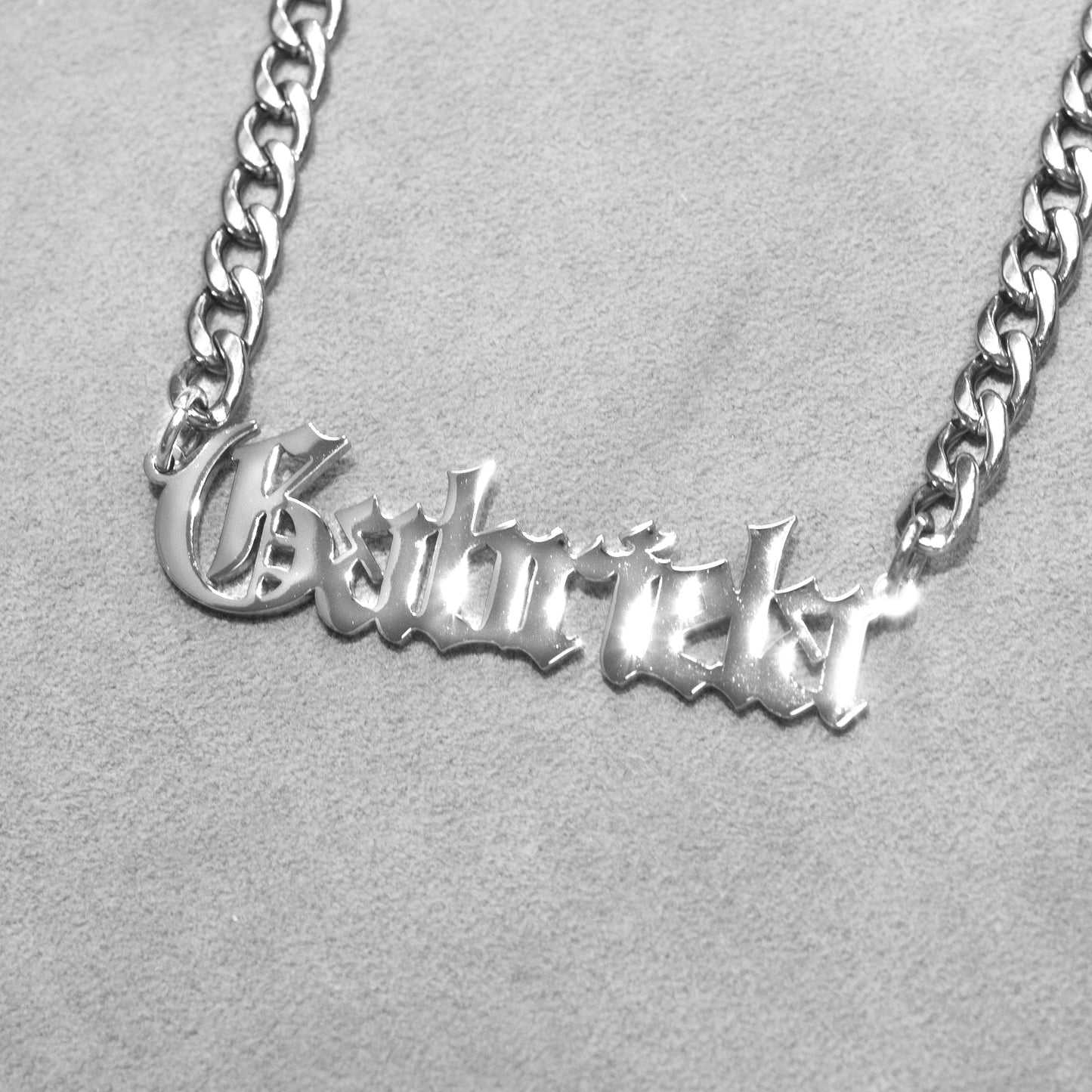 Women Jewelry - White Gold Name Necklace | Style # N02