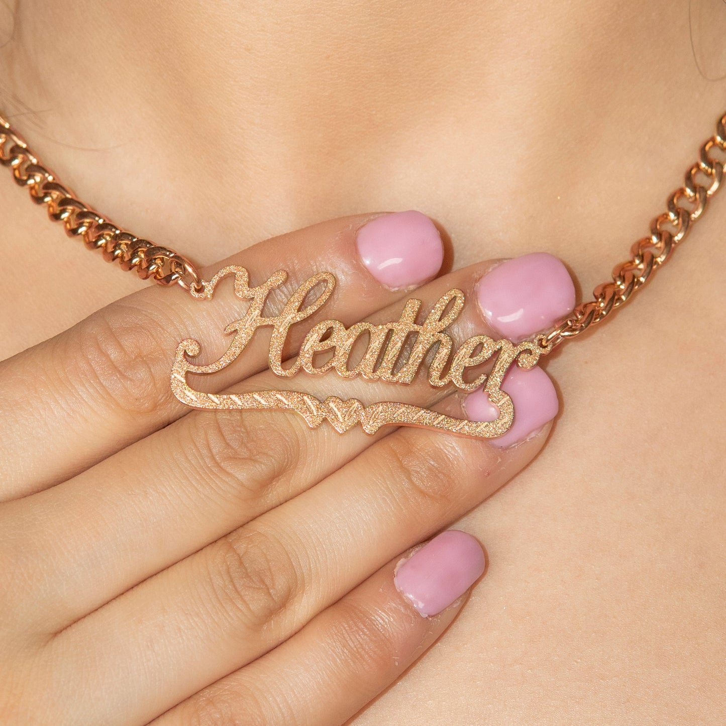 Women Jewelry - Rose Gold Name Necklace | Style # N42