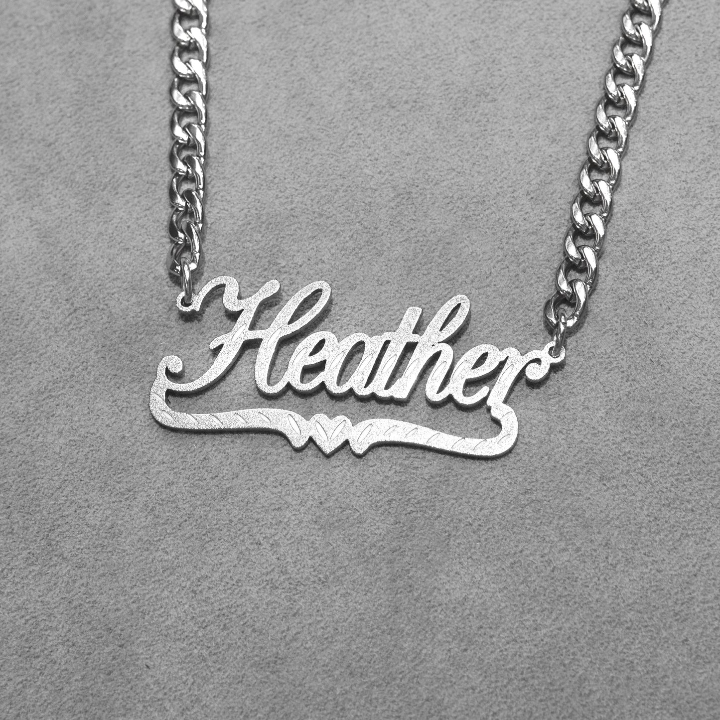 Women Jewelry - White Gold Name Necklace | Style # N42