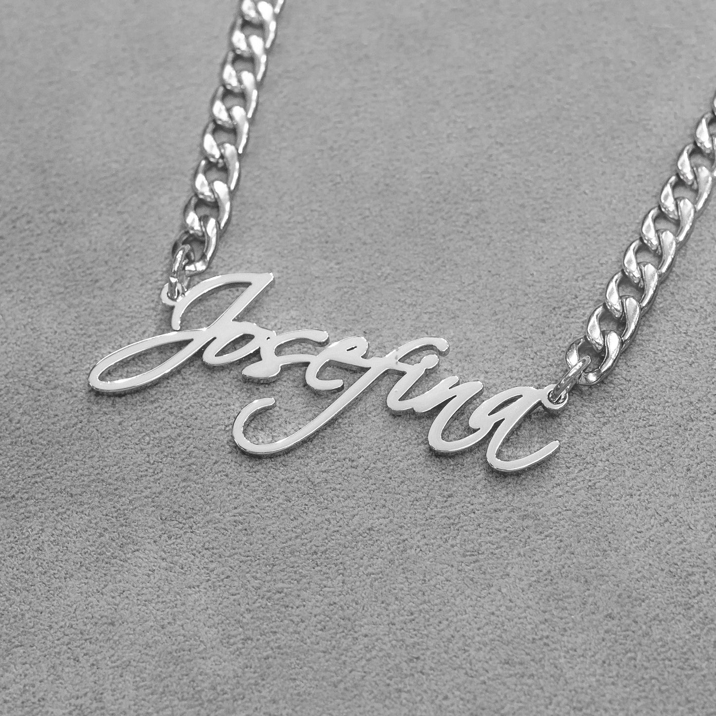 Women Jewelry - White Gold Name Necklace | Style # N25