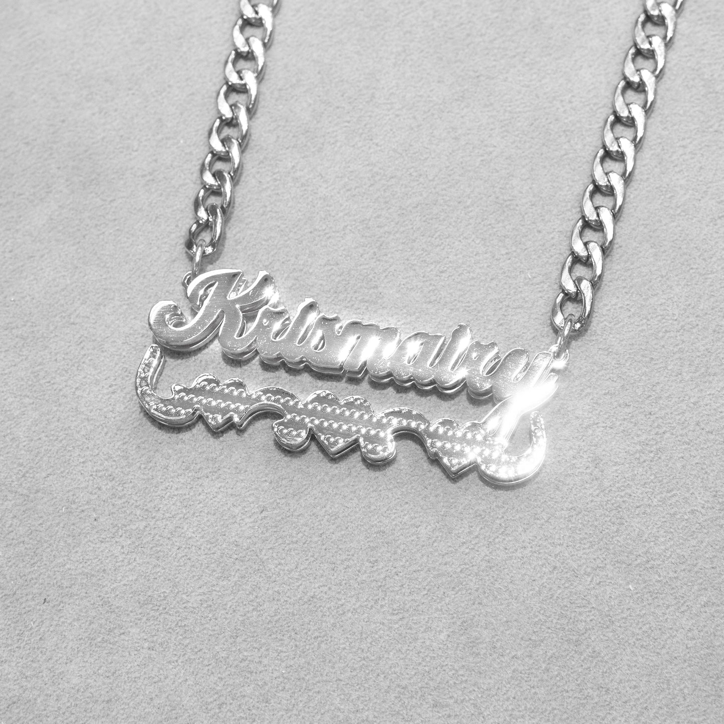 Women Jewelry - White Gold Name Necklace | Style # N11