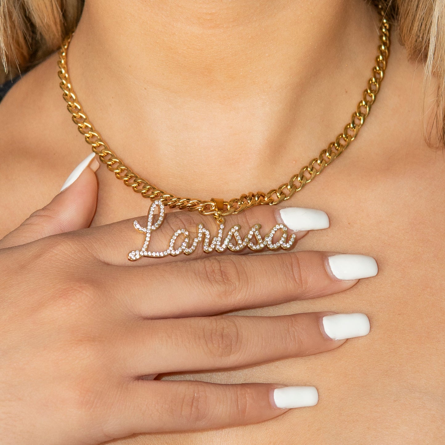 Women Jewelry - Iced Out VVS Name Necklace | Style # N26