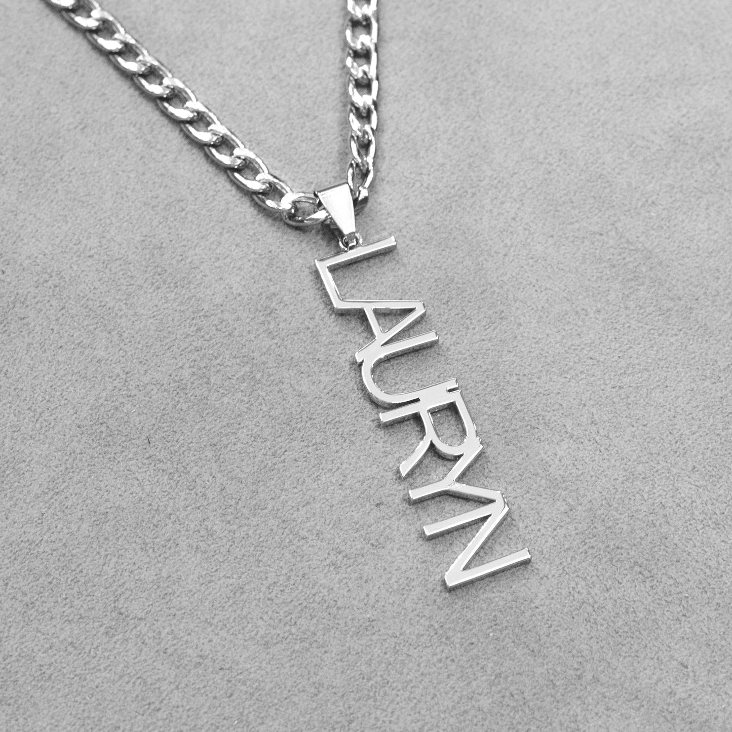 Women Jewelry - White Gold Name Necklace | Style # N12