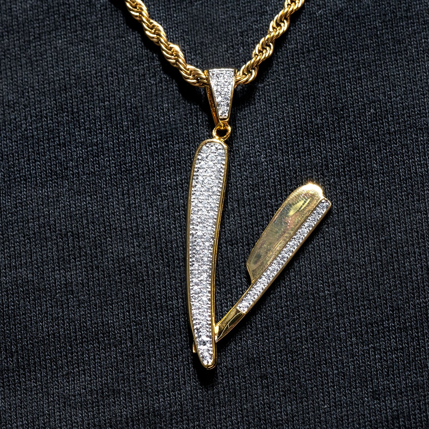 Mens Jewelry - Iced Out VVS Blade Pendant | 6 Grams