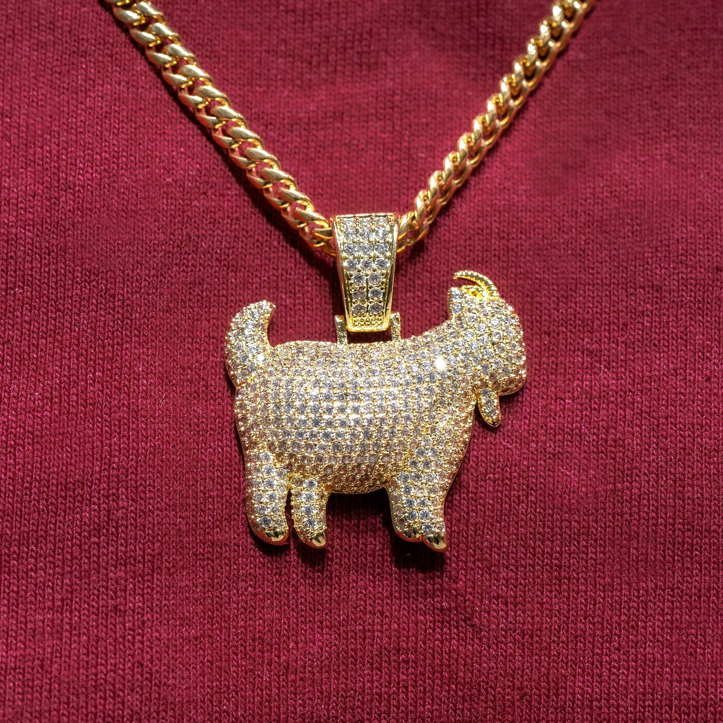 Mens Jewelry - Iced Out VVS Goat Pendant | 9 Grams