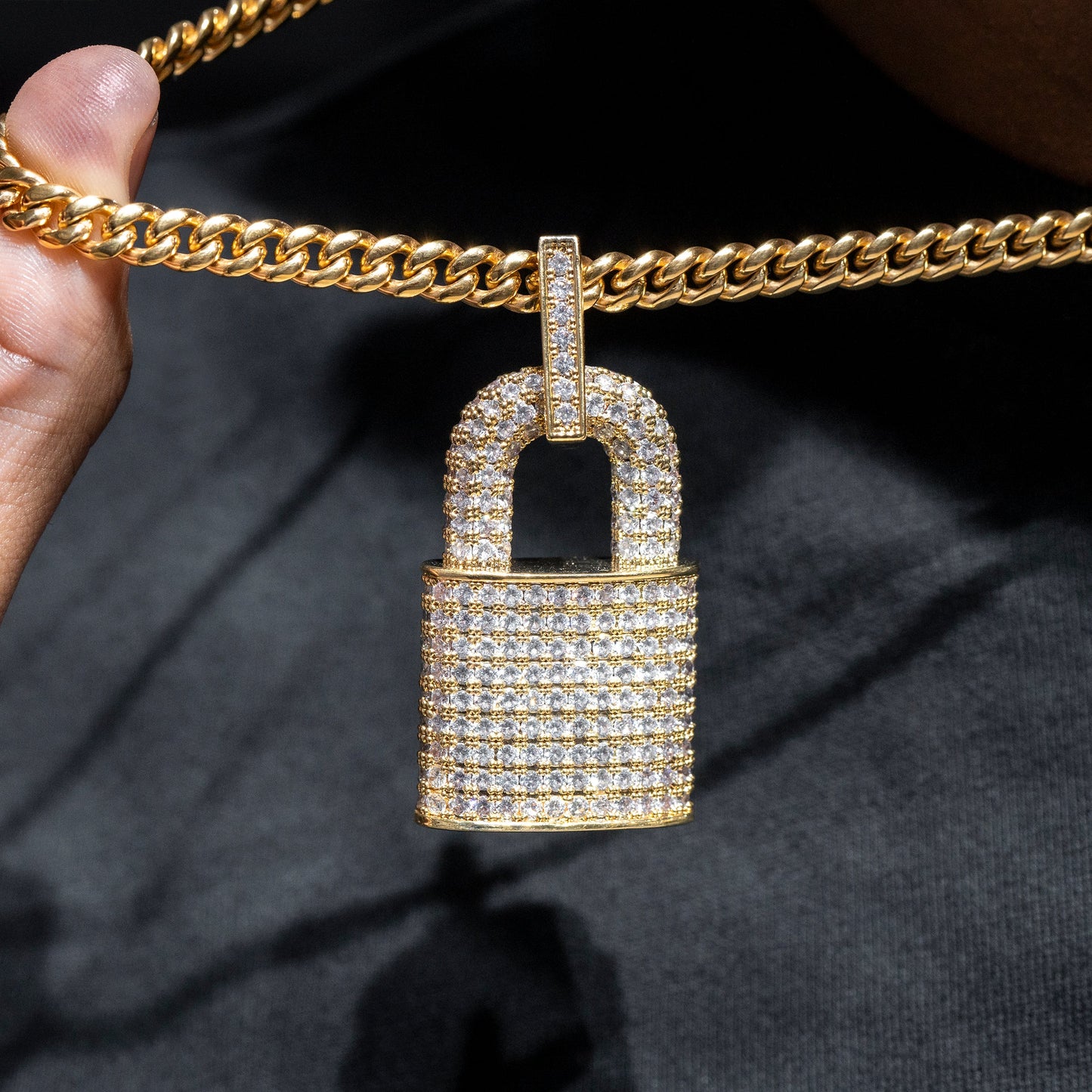 Mens Jewelry - Iced Out VVS Lock Pendant | 60 Grams