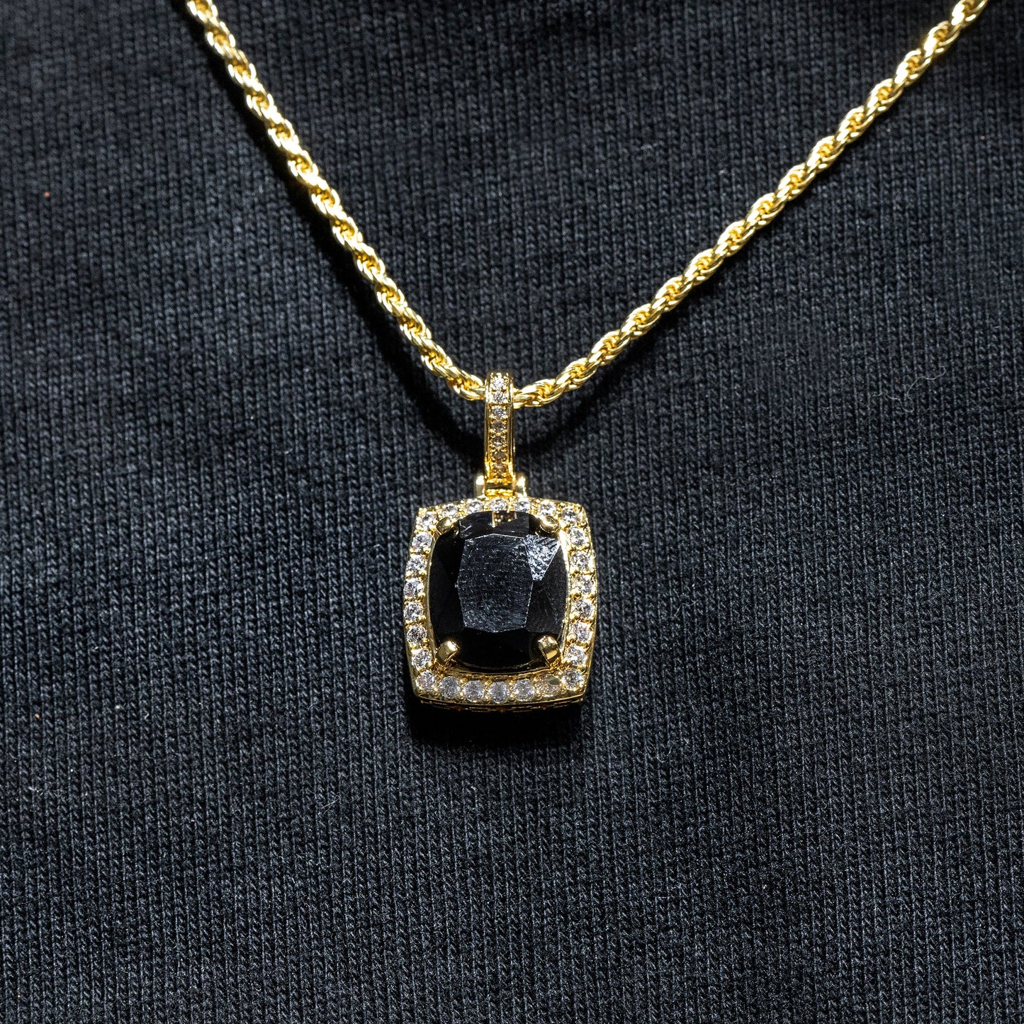 Mens Jewelry - Iced Out VVS Onyx Pendant | 5 Grams