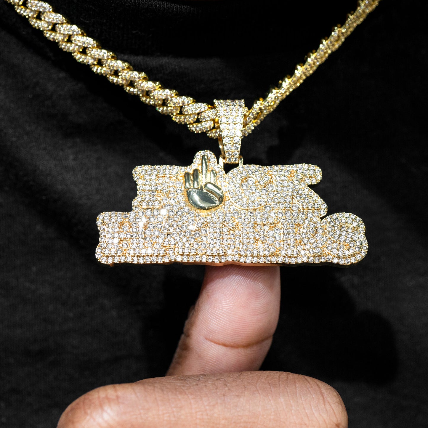 Mens Jewelry - Iced Out VVS Haters Pendant | 18.6 Grams