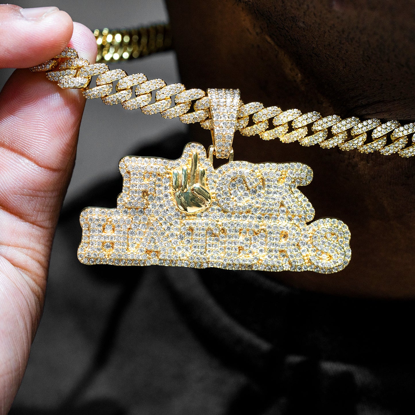 Mens Jewelry - Iced Out VVS Haters Pendant | 18.6 Grams
