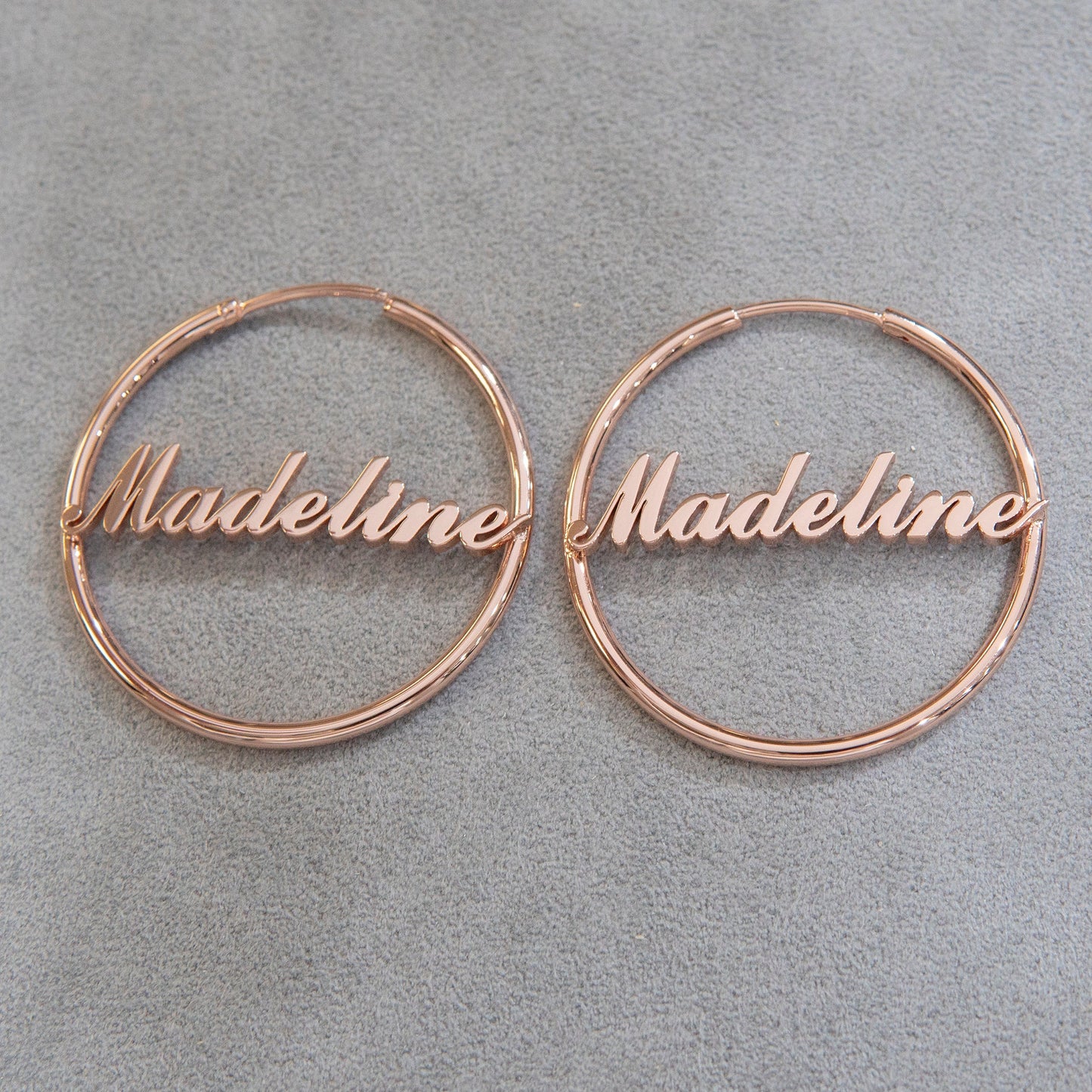 Women Jewelry - 14K Rose Gold Hoop Earrings | Style # E08