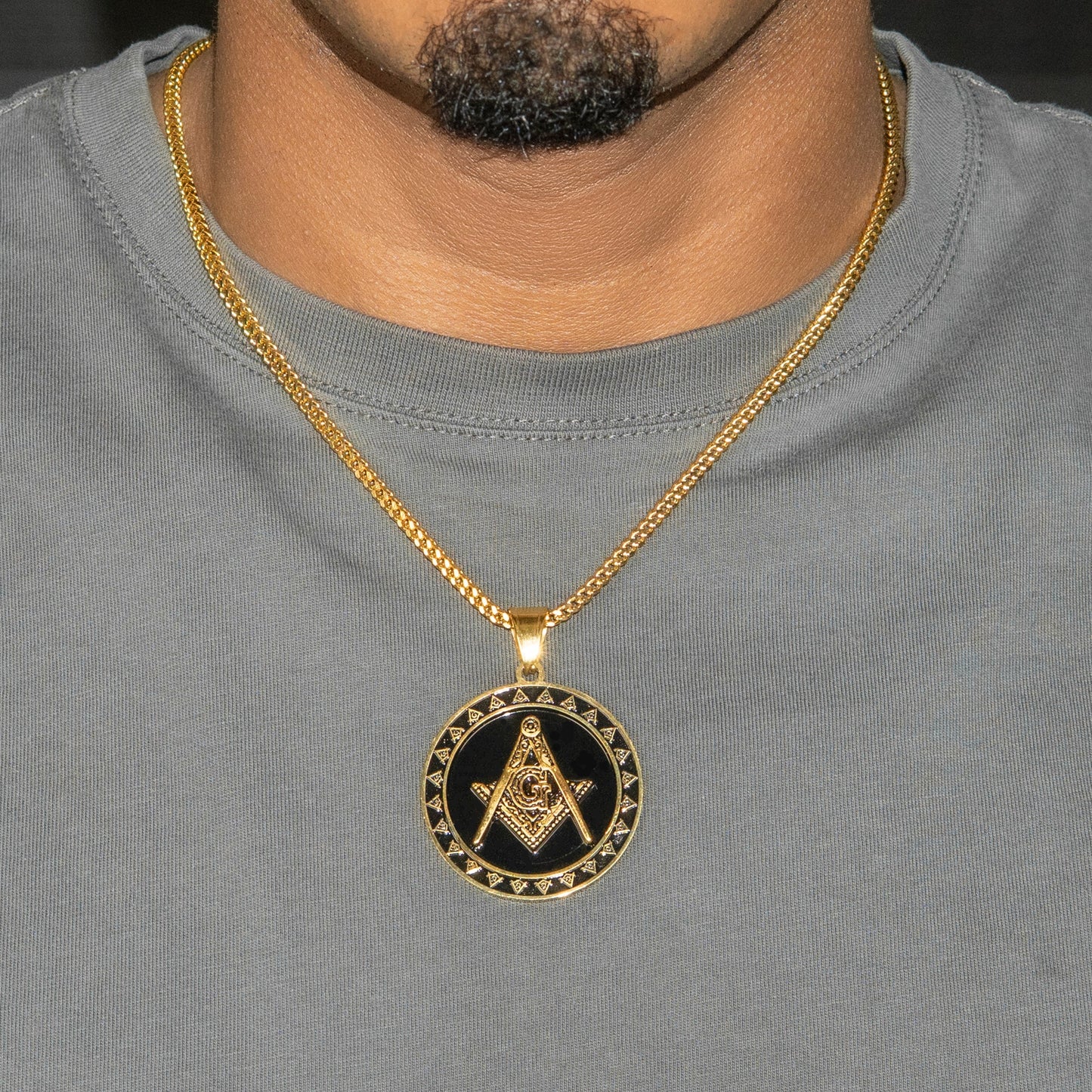 Mens Jewelry - 14K Gold Mason Necklace | Appx. 17 Grams