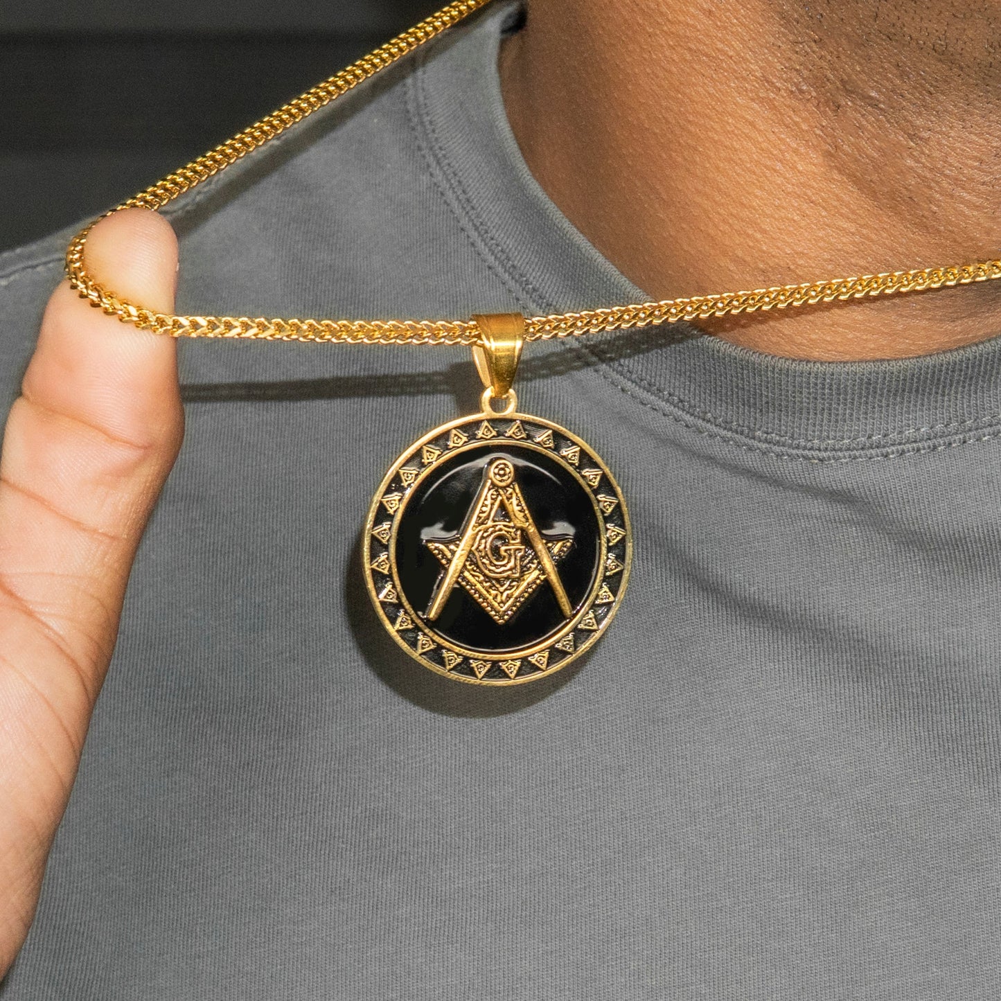 Mens Jewelry - 14K Gold Mason Necklace | Appx. 17 Grams