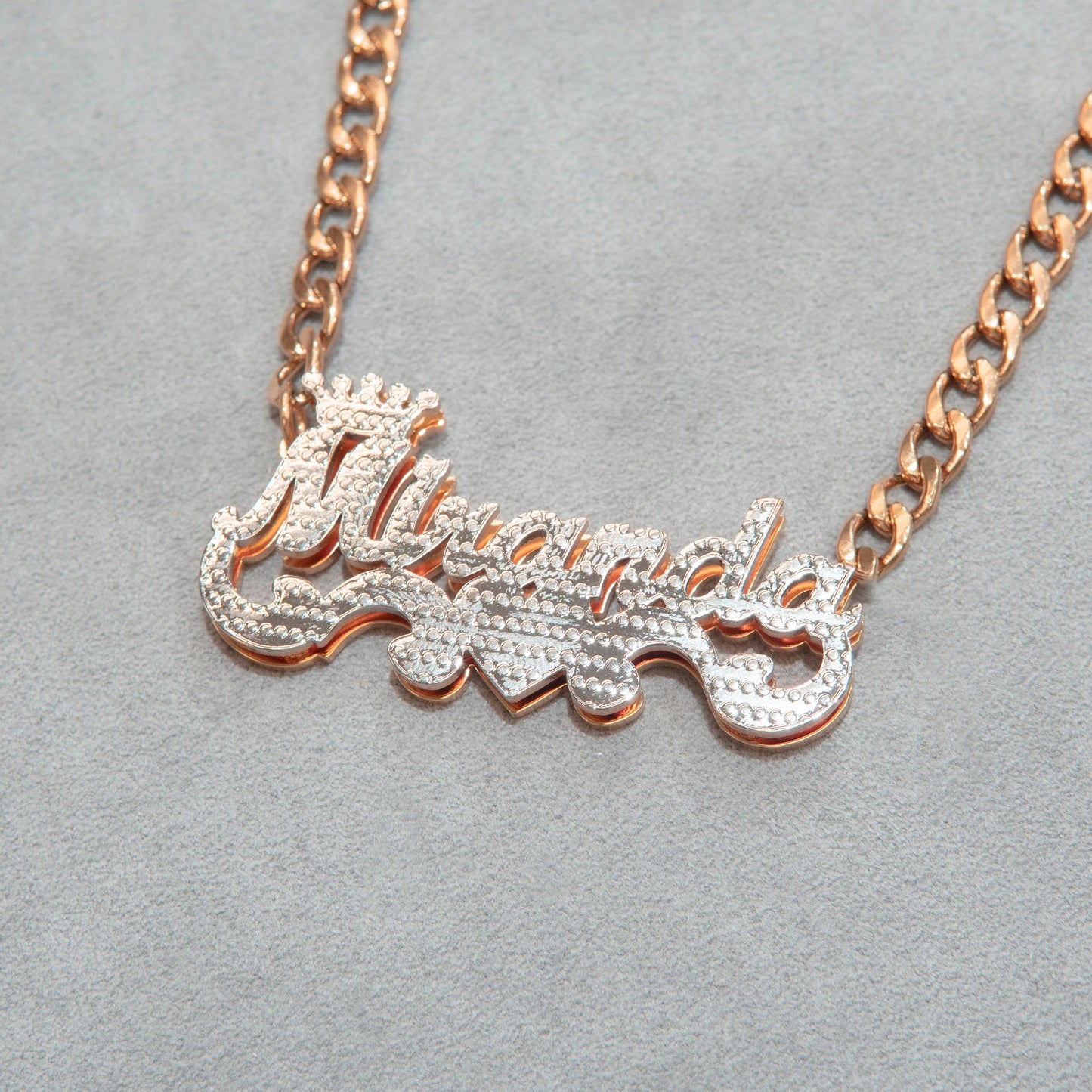 Women Jewelry - Rose Gold Name Necklace | Style # N46