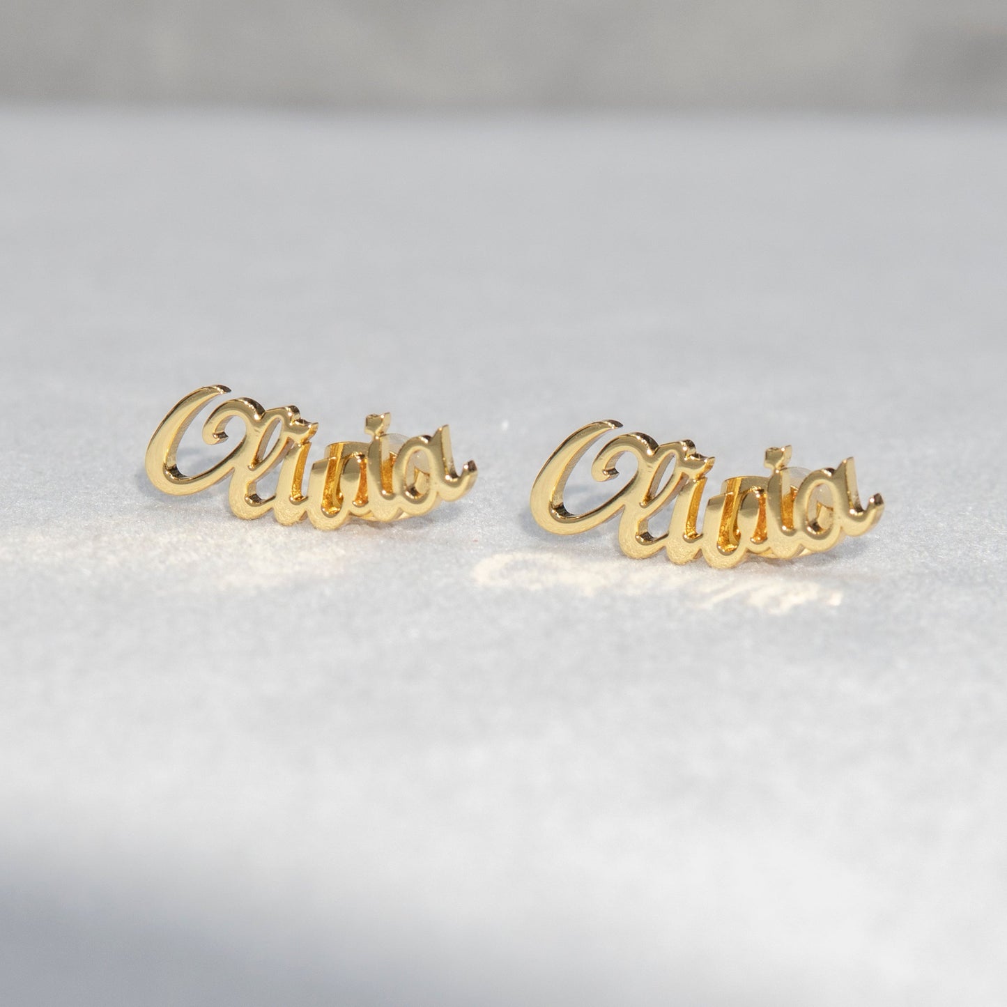 Women Jewelry - 14K Gold Name Earrings | Style # E17
