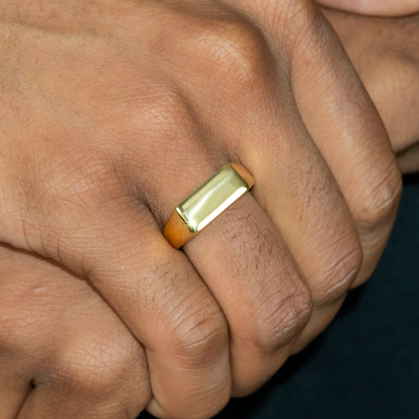 Mens Jewelry - Signet Gold Pinky Ring | 7 Grams