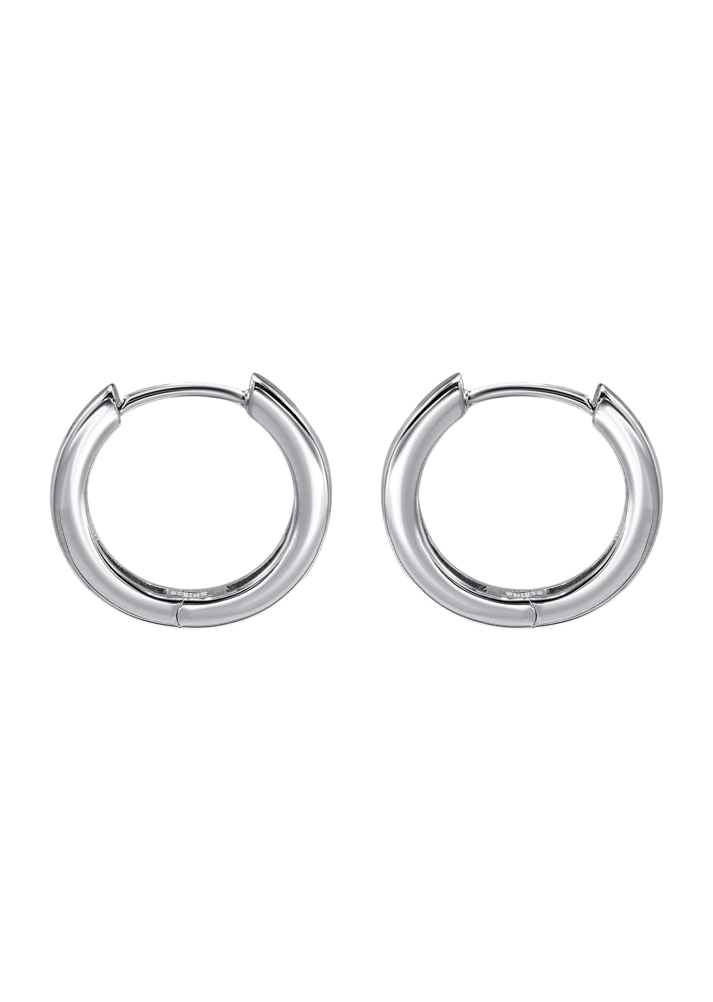 Mens Jewelry - Silver Iced Out VVS Hoop Earrings for Men | Appx. 2.6 Grams