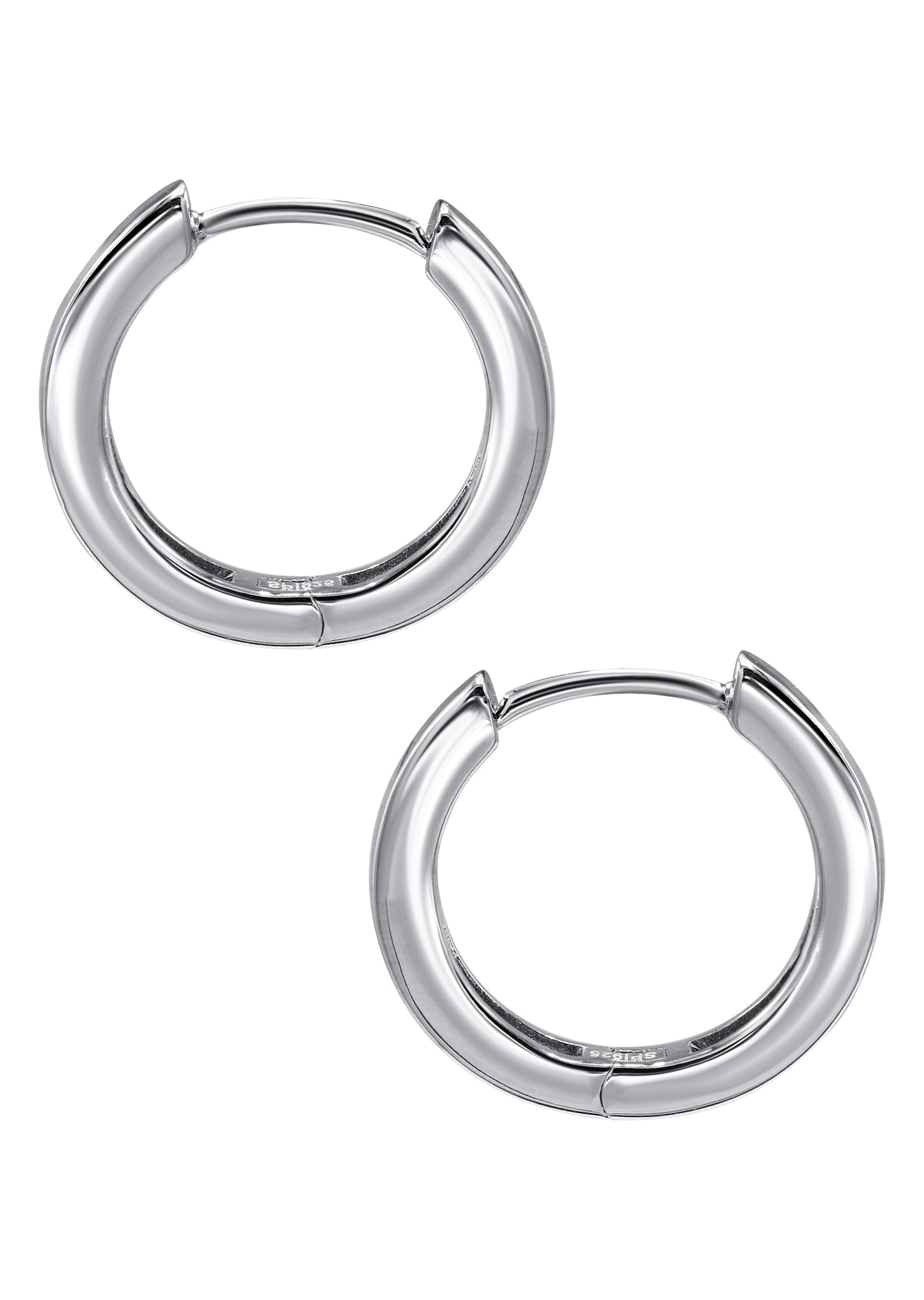 Mens Jewelry - Silver Iced Out VVS Hoop Earrings for Men | Appx. 2.7 Grams