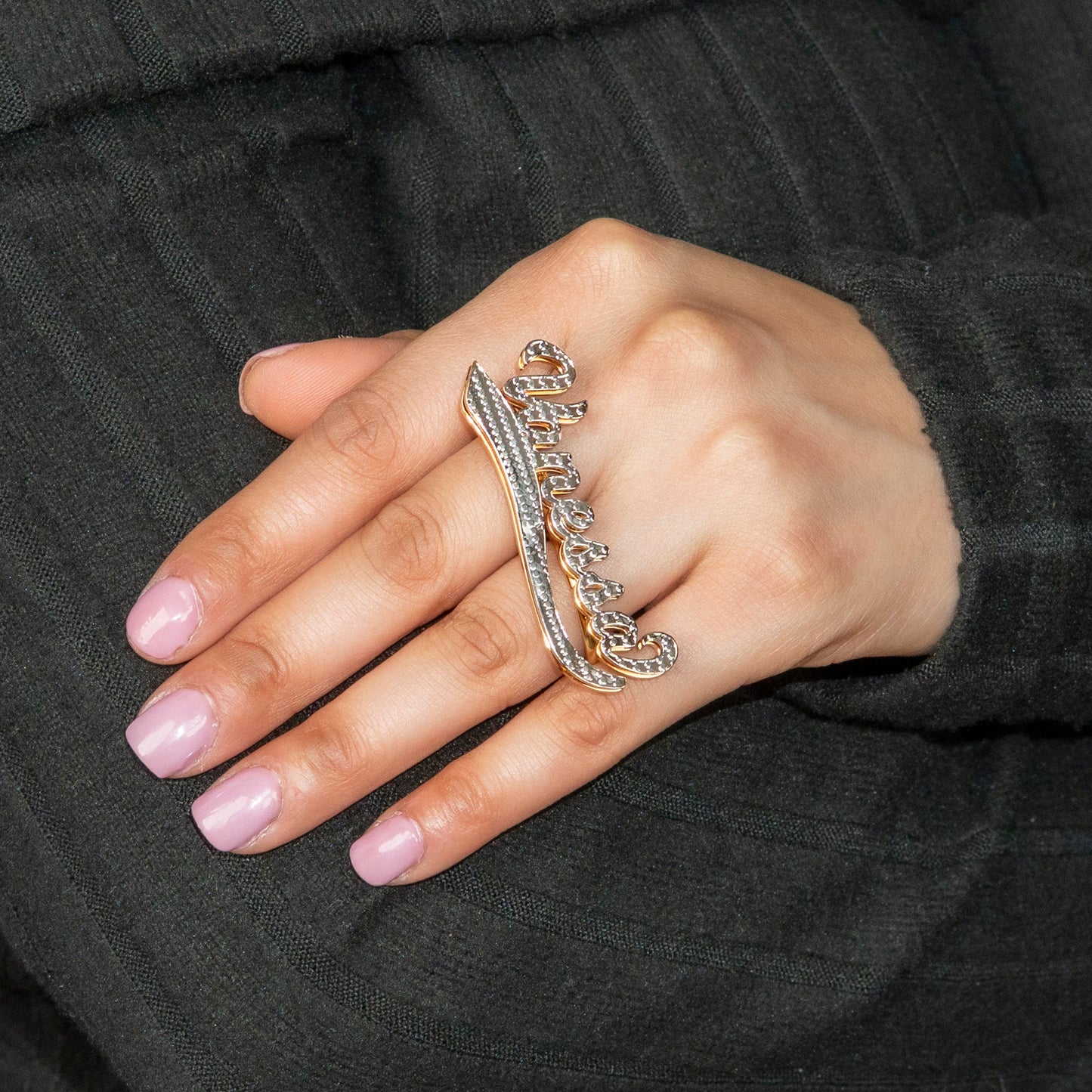 Women Jewelry - Gold Name Ring | Style # R25