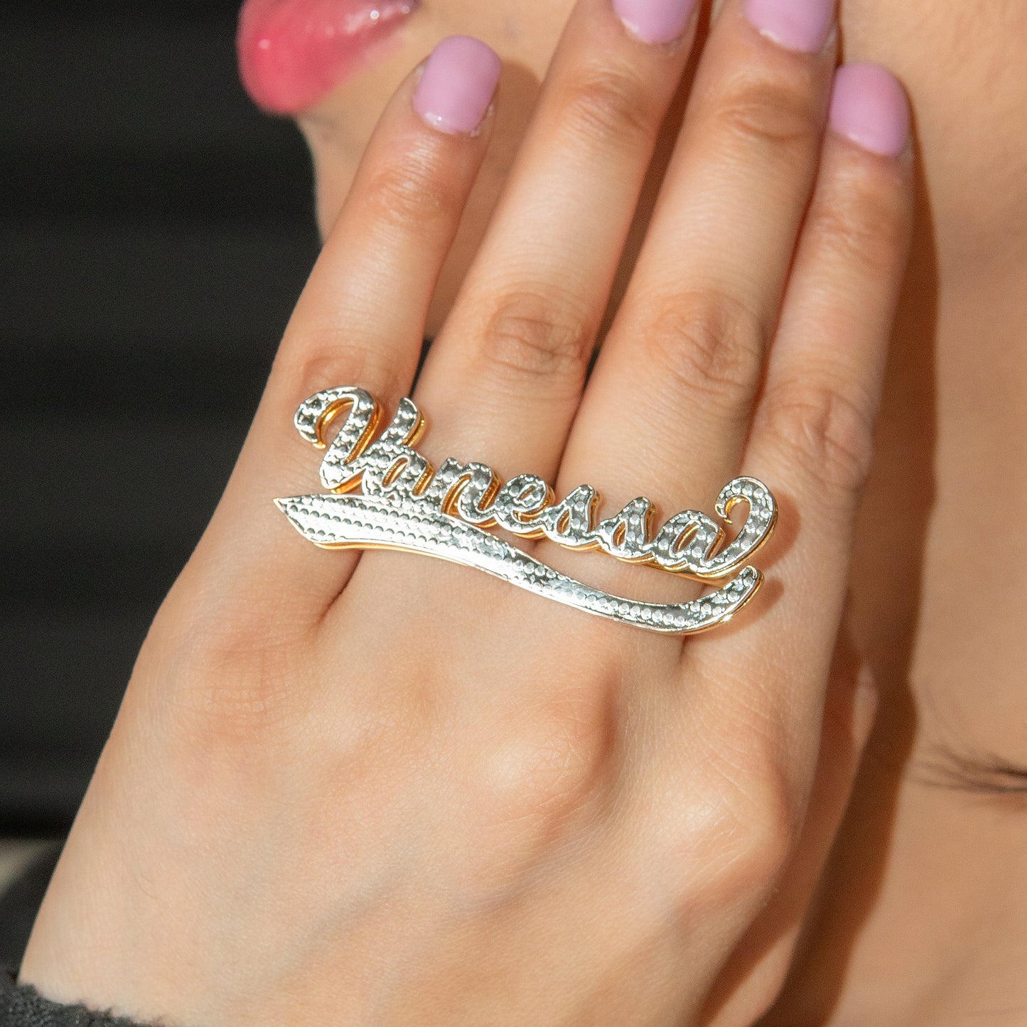 Women Jewelry - Gold Name Ring | Style # R25