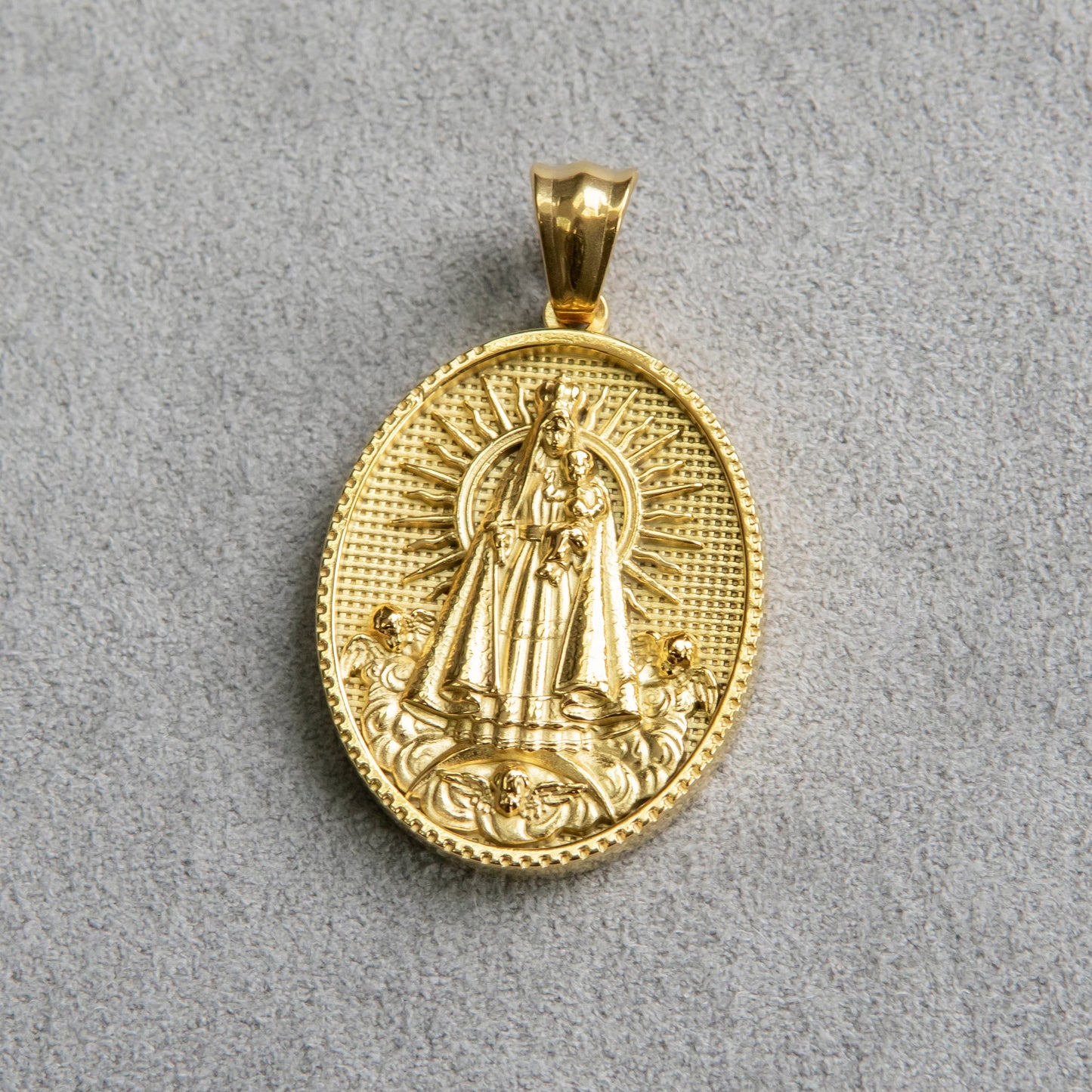 Mens Jewelry - 14K Gold Virgin Mary Necklace | Appx. 17 Grams