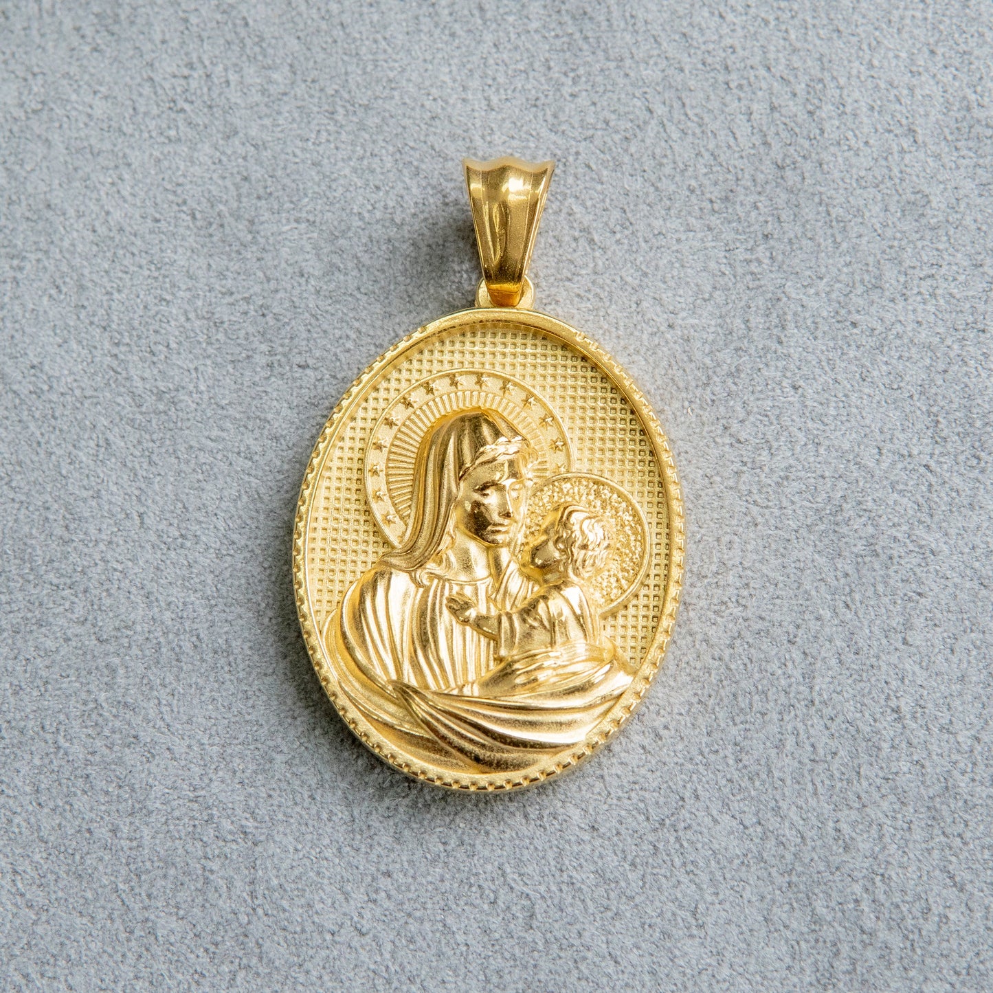 Mens Jewelry - 14K Gold Virgin Mary Necklace | Appx. 11 Grams
