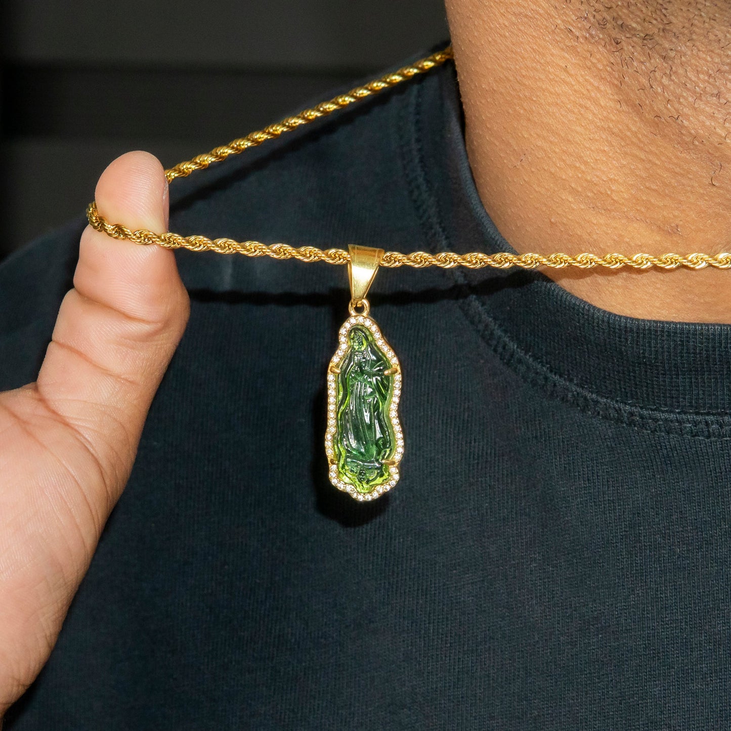 Mens Jewelry - 14K Gold Virgin Mary Necklace | Appx. 7 Grams